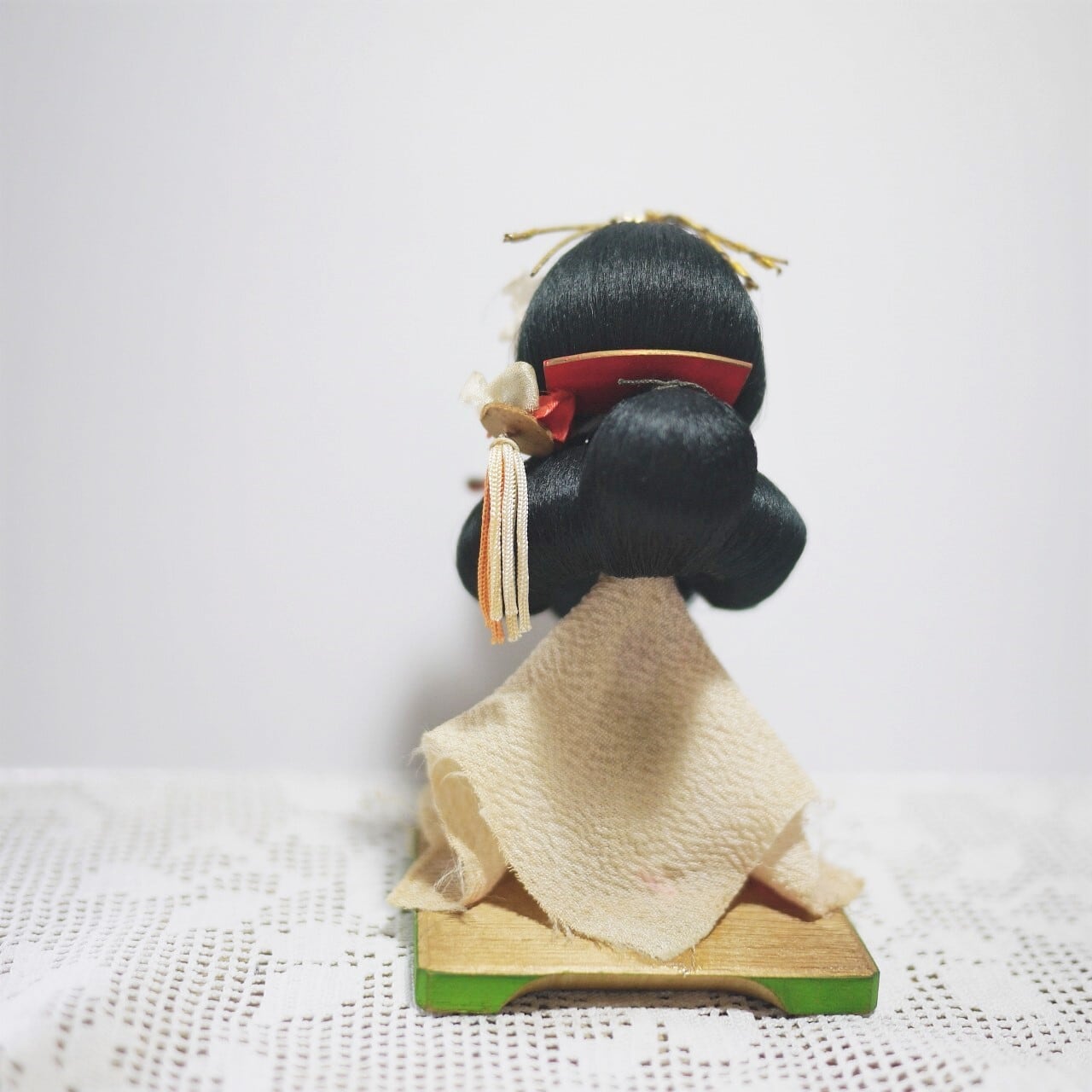 豆市松人形 ミニチュアかつら飾り ミニチュア雛人形 日本髪 舞妓さん