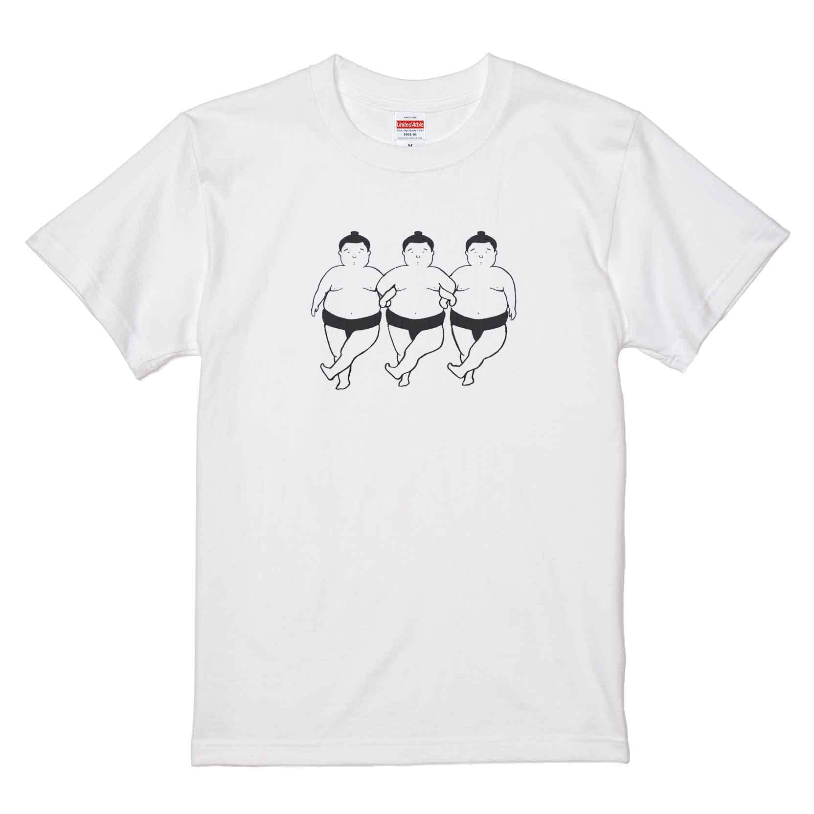 3人相撲 / Tシャツ / すずきたまみ / - WHITE /PINK/ SAND- | ヤマト