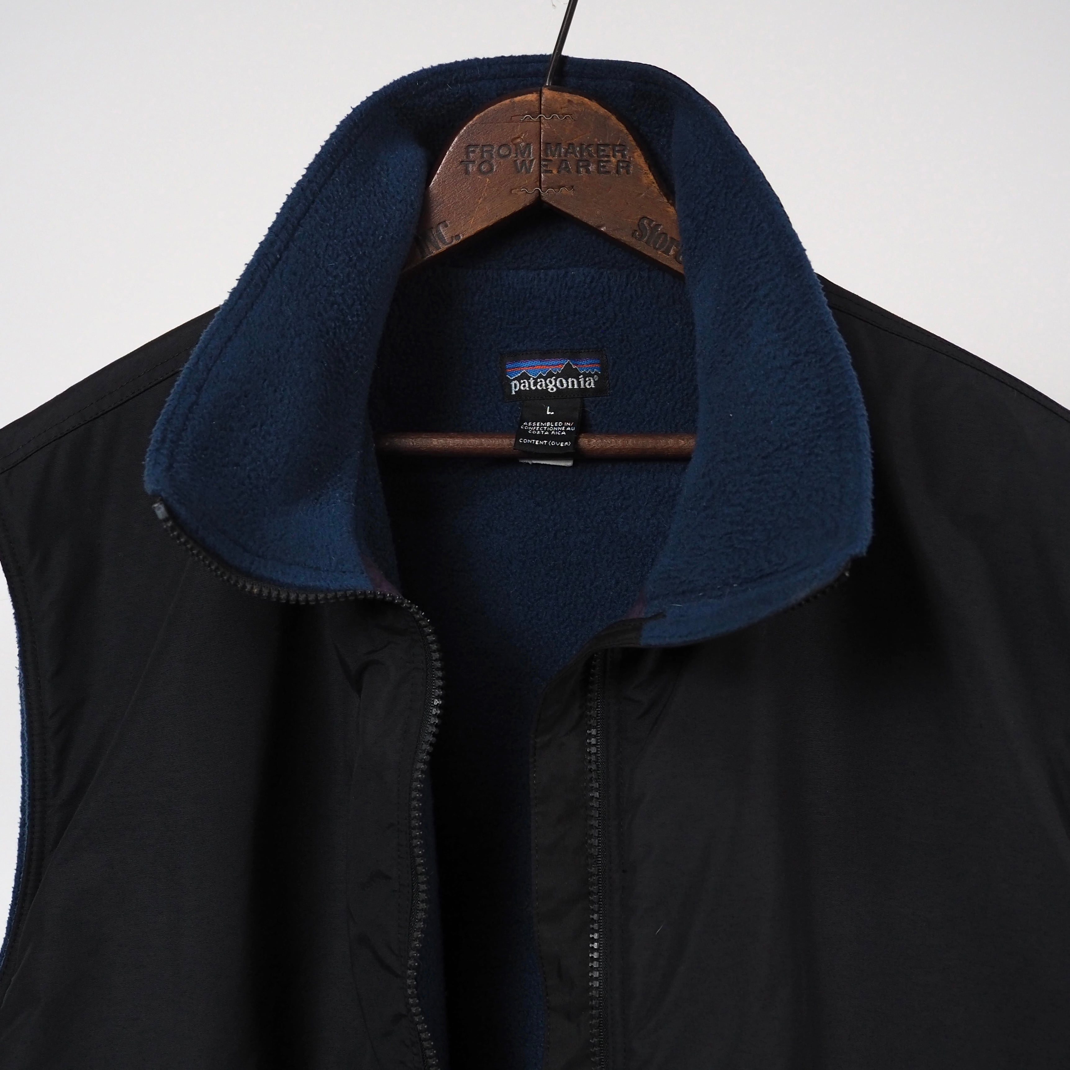 Patagonia shelled synchilla vest L black 90's パタゴニア シェルド