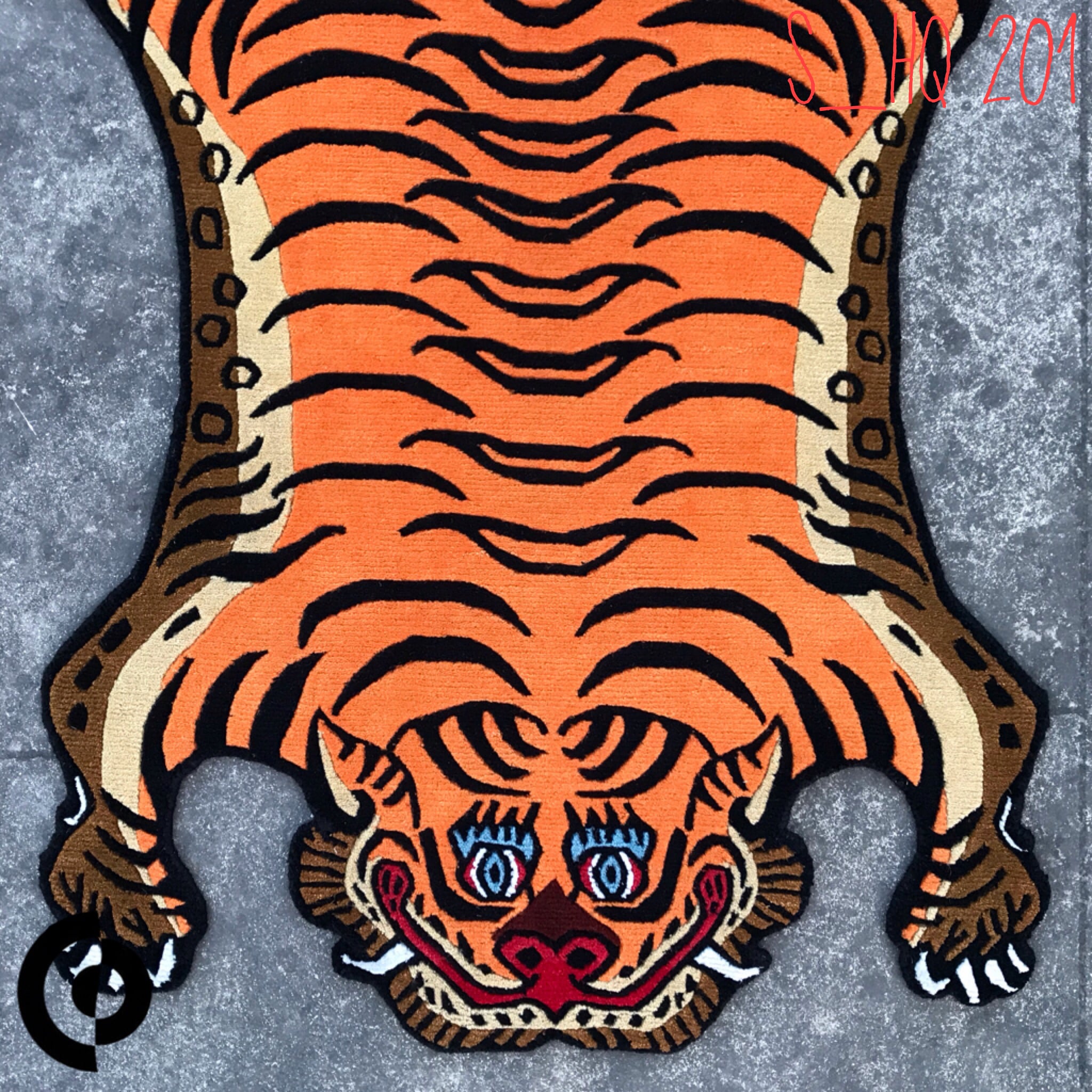 L_HQ 302 ハイグレード チベタンタイガーラグ ☆ HI-GRADE TIBETAN