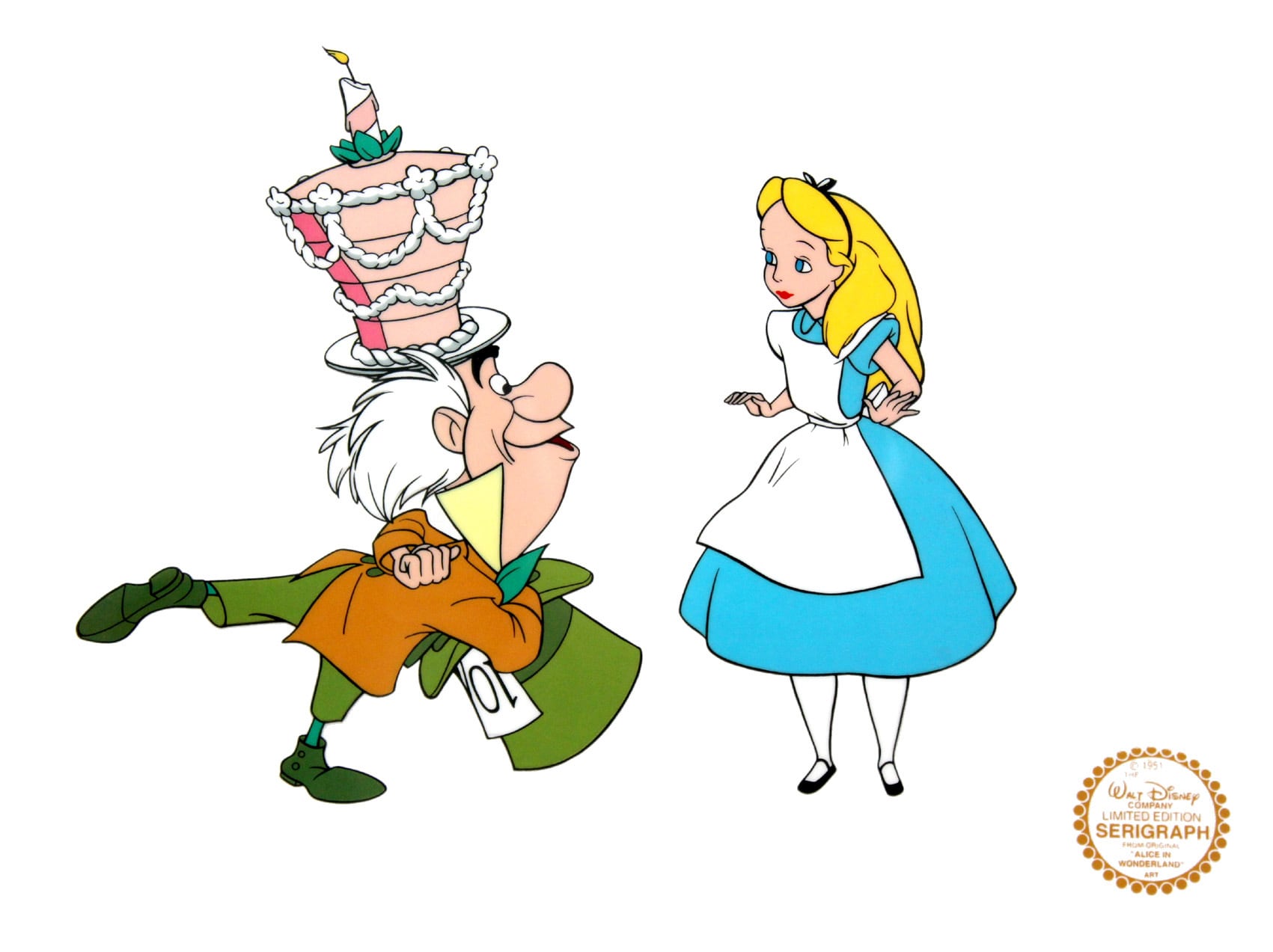 ディズニー セル画「不思議の国のアリス」額縁2種選択可 展示用フック