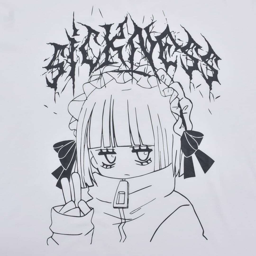 SICK GIRL BIGロンT(BLACK・WHITE) | VOLCAN&APHRODITE