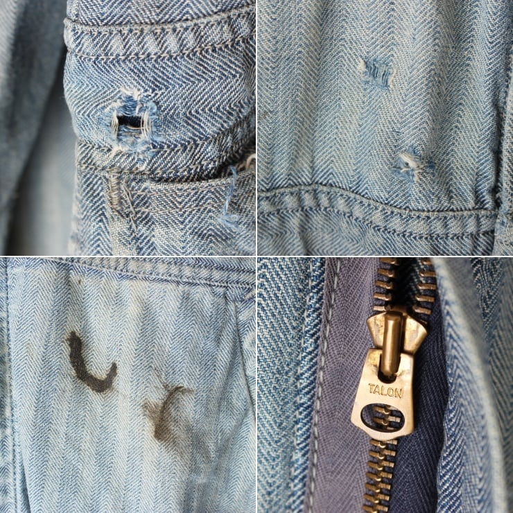 50s 60s USA製 BLUE BELL ヘリンボーンツイル ワーク オールインワン