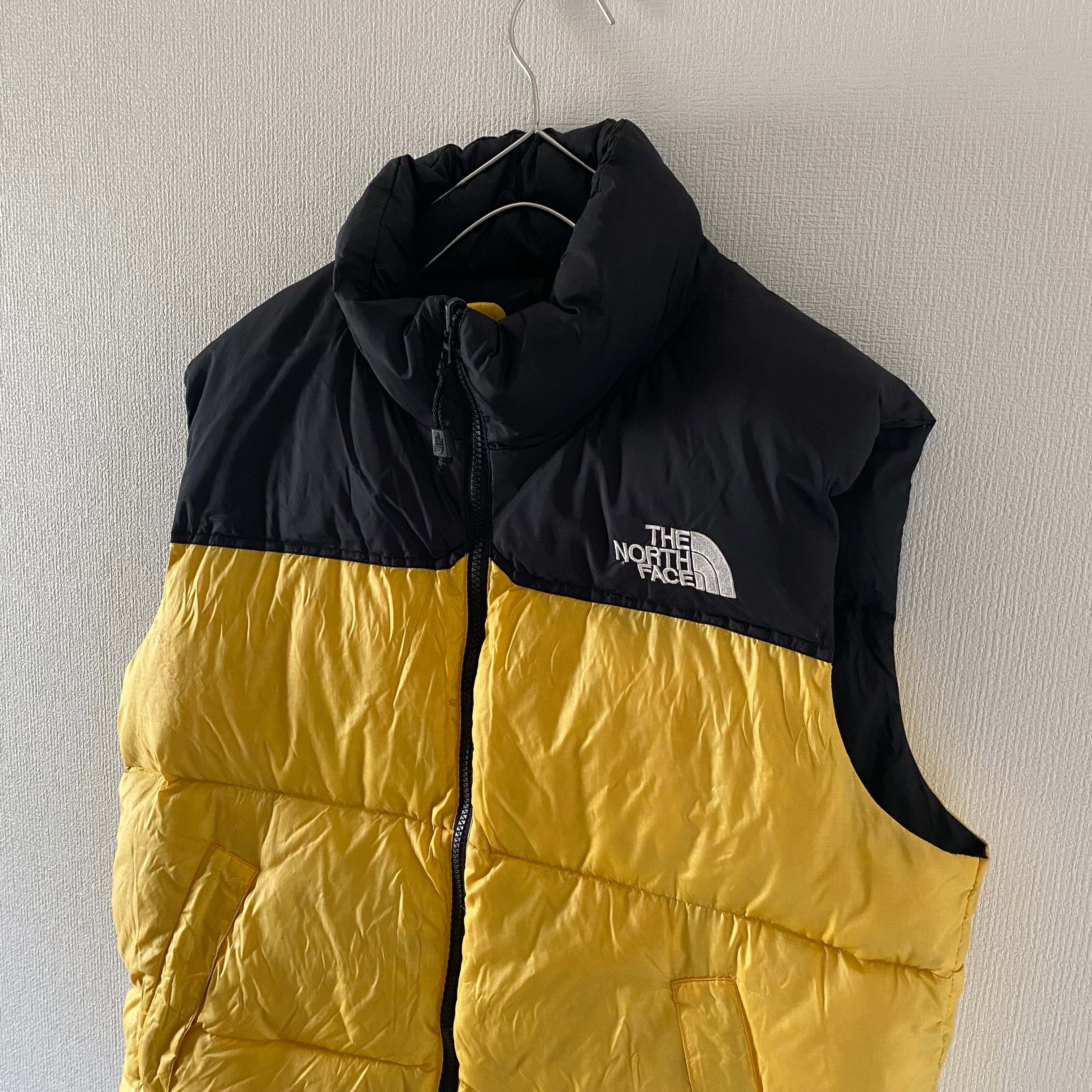 THENORTHFACEザノースフェイスダウンベストアウターブラックイエロー黒
