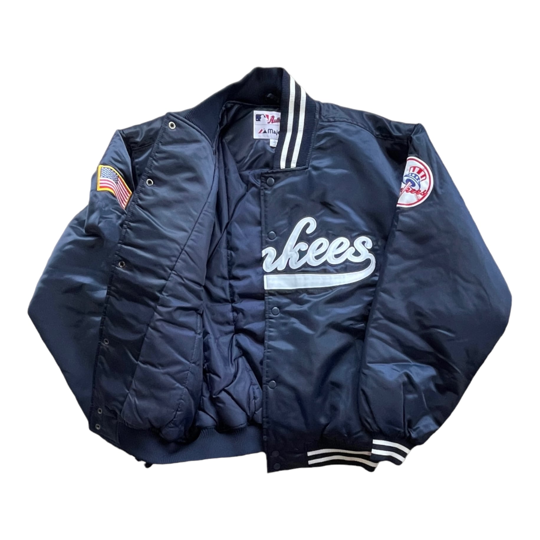 00's majestic マジェスティック MLB ヤンキース スタジャン ネイビー