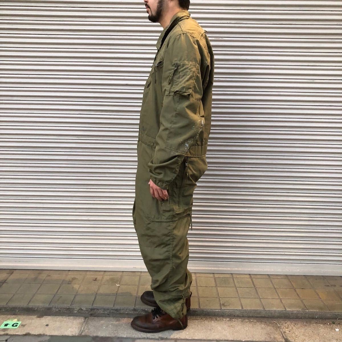 90s 米軍実物 タンカース フライト スーツ カバーオール ミリタリー