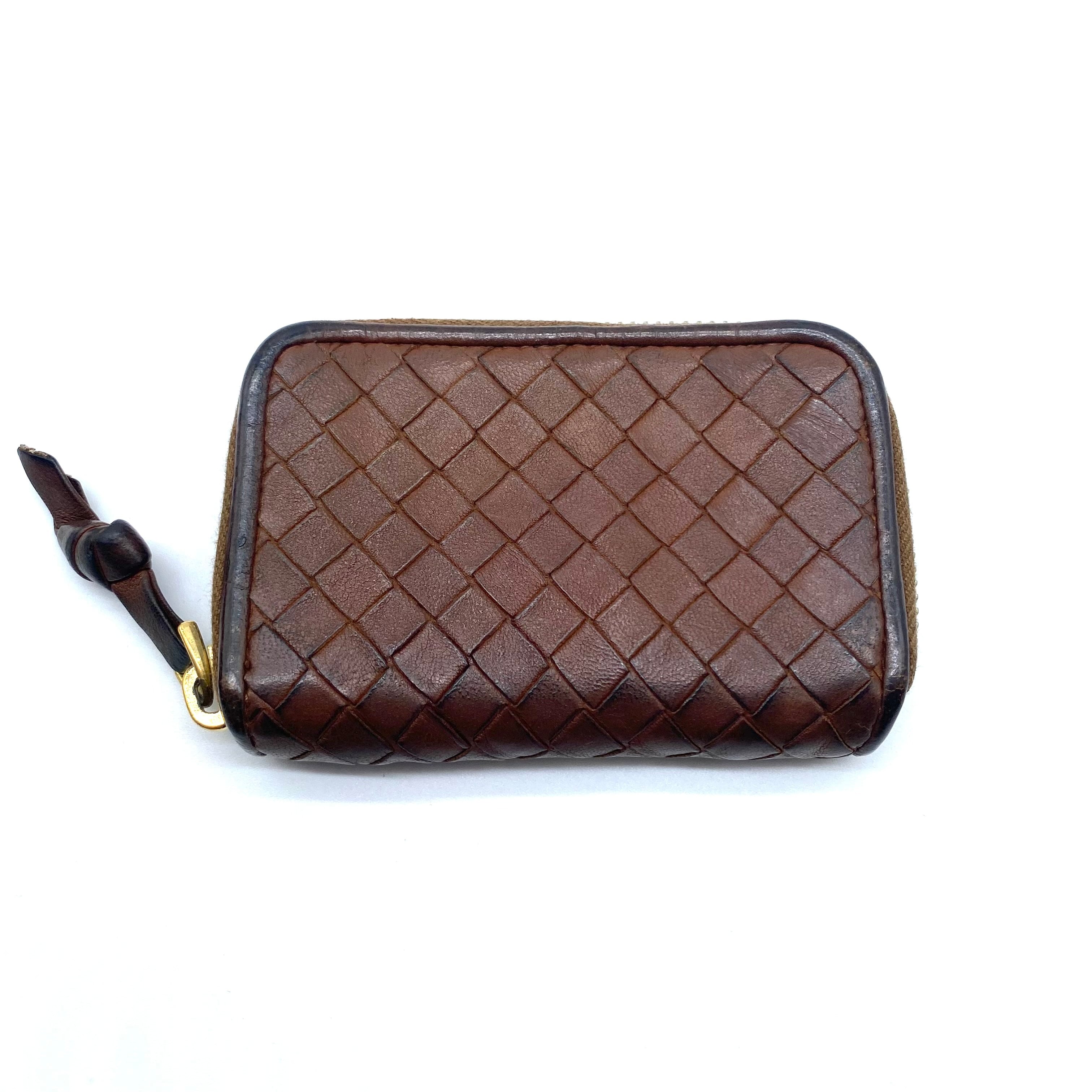 Bottega Veneta Intrecciato Coin Case Brown / ボッテガ イントレ