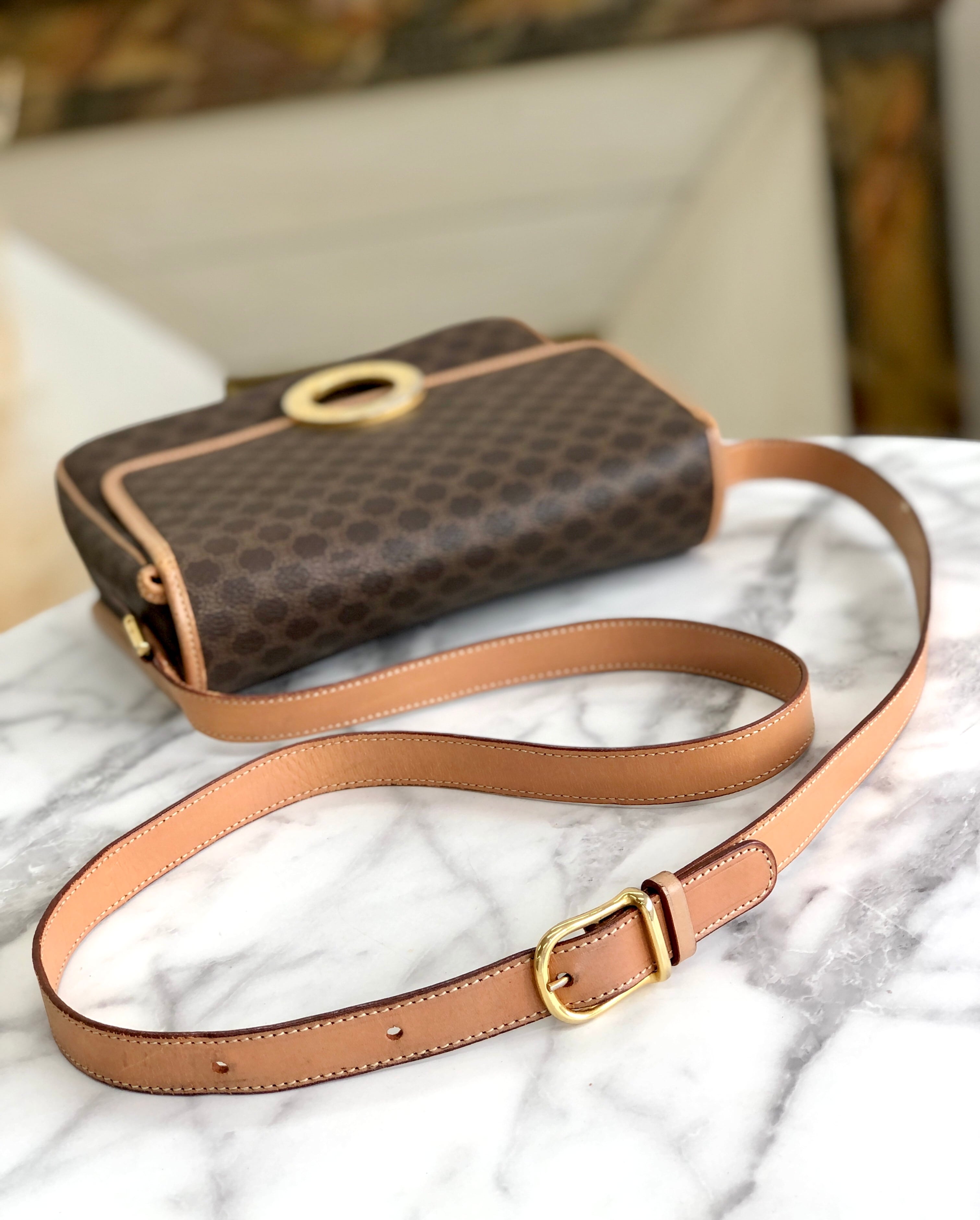 CELINE セリーヌ マカダム サークルロゴ クロスボディ ショルダー