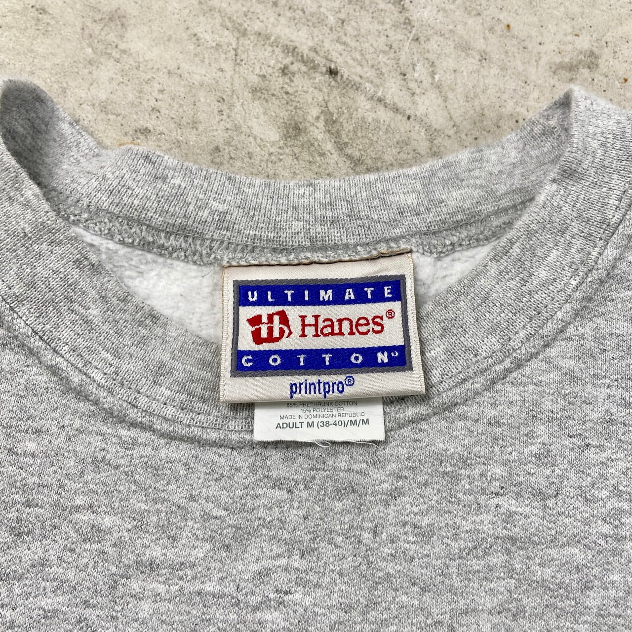 00年代 Hanes ヘインズ スウェットシャツ ワンポイント企業ロゴ刺繍