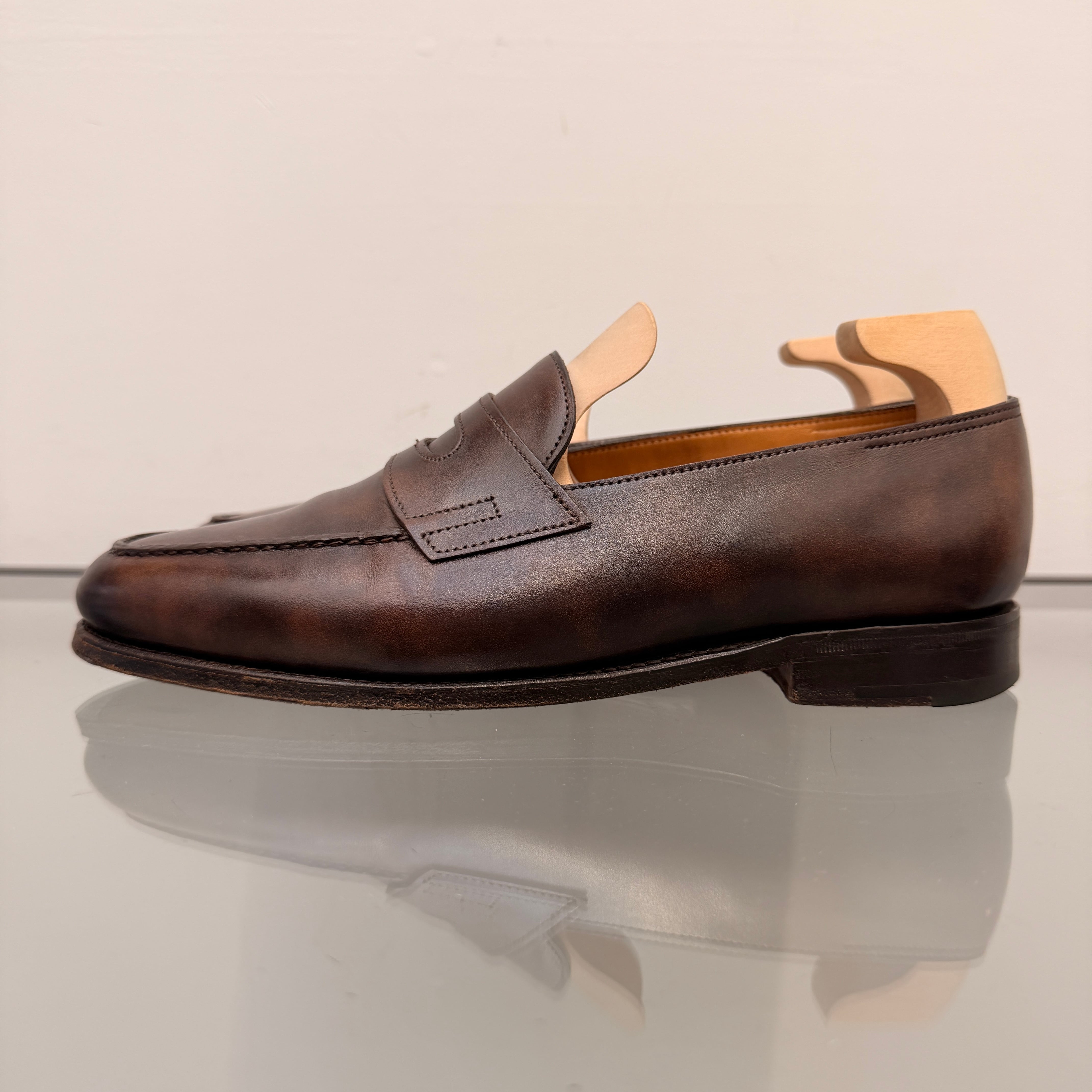 John Lobb Lopez loafers calf leather brown 6E | ASSET VINTAGE