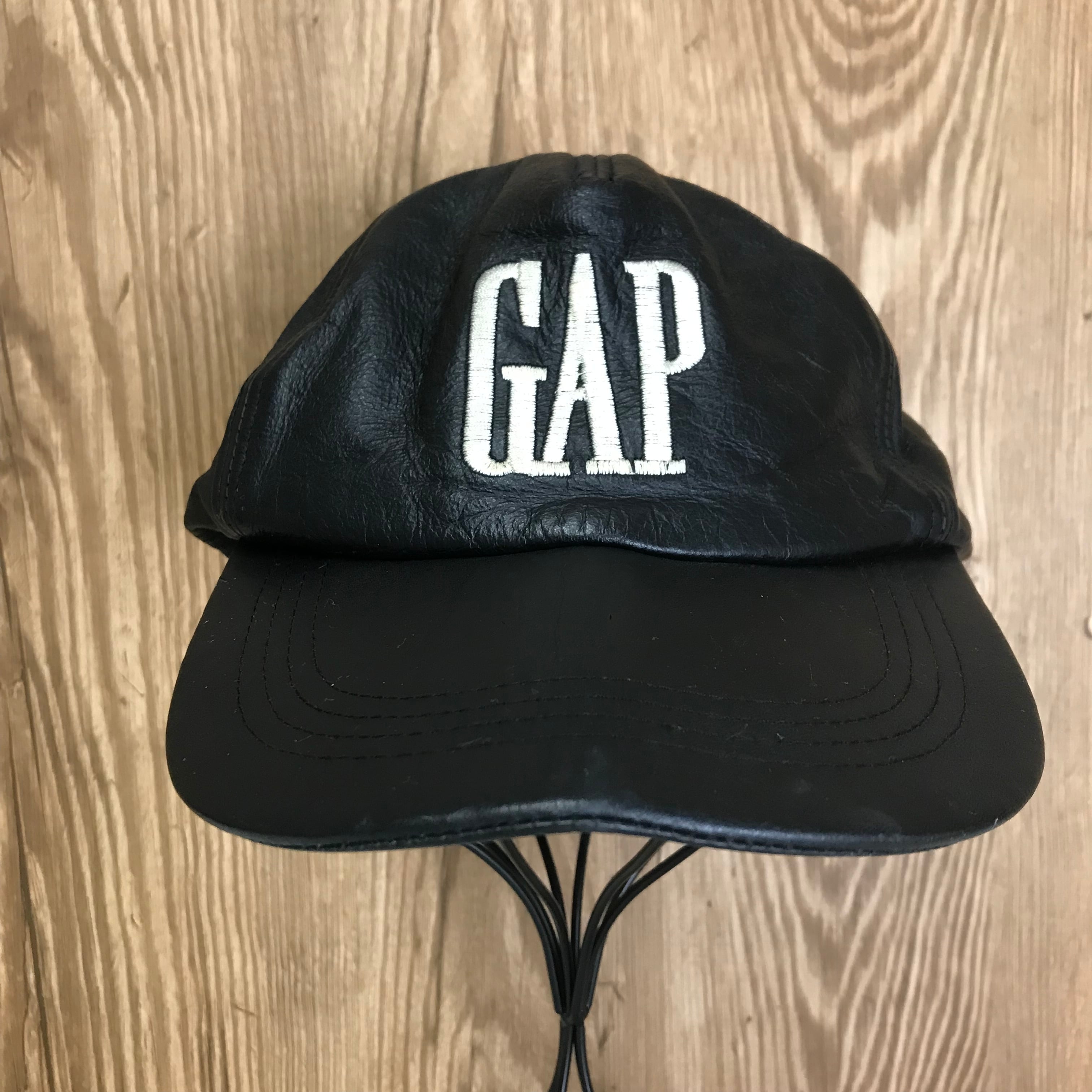 90s VINTAGE OLD GAP オールレザー キャップ 帽子 90年代 オールド