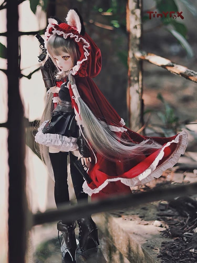 フルセット！40cm！1/4 BJD TINYFOX 服 洋服 球体関節人形 ウィッグ