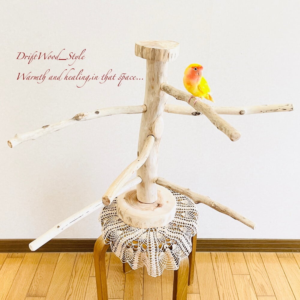流木の止まり木 取り外しができる止まり木スタンド インコ オウム 鳥