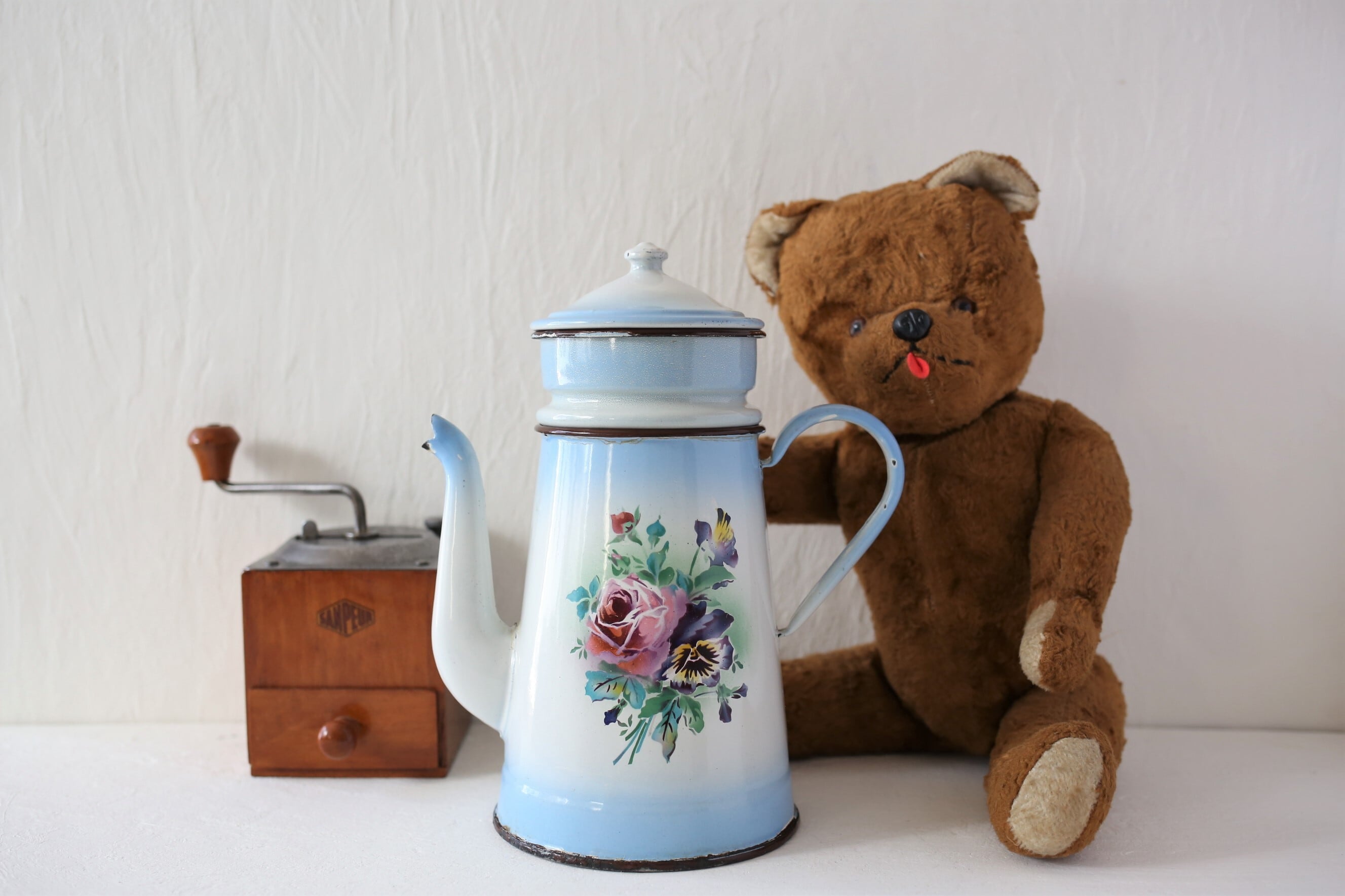 ピンク✧*。japyローズ&パンジーレードルラック JAPY アンティーク