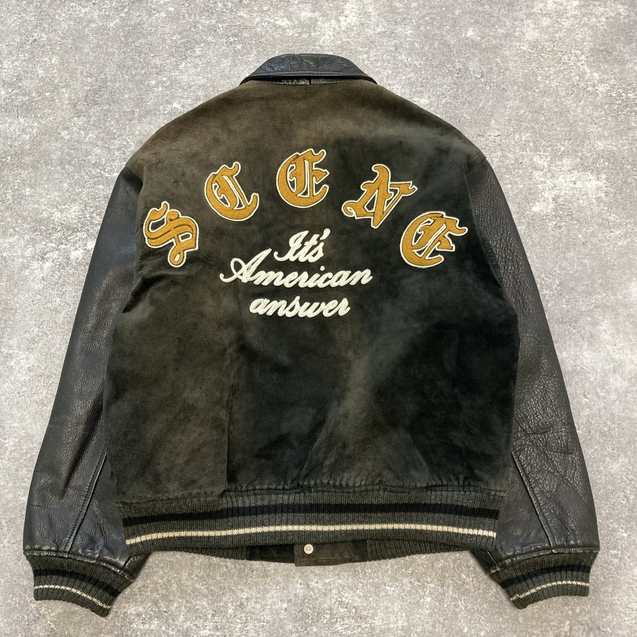 SCENE VAN TM ATHLETICS スタジャン オールブラック L SCENE VAN TM