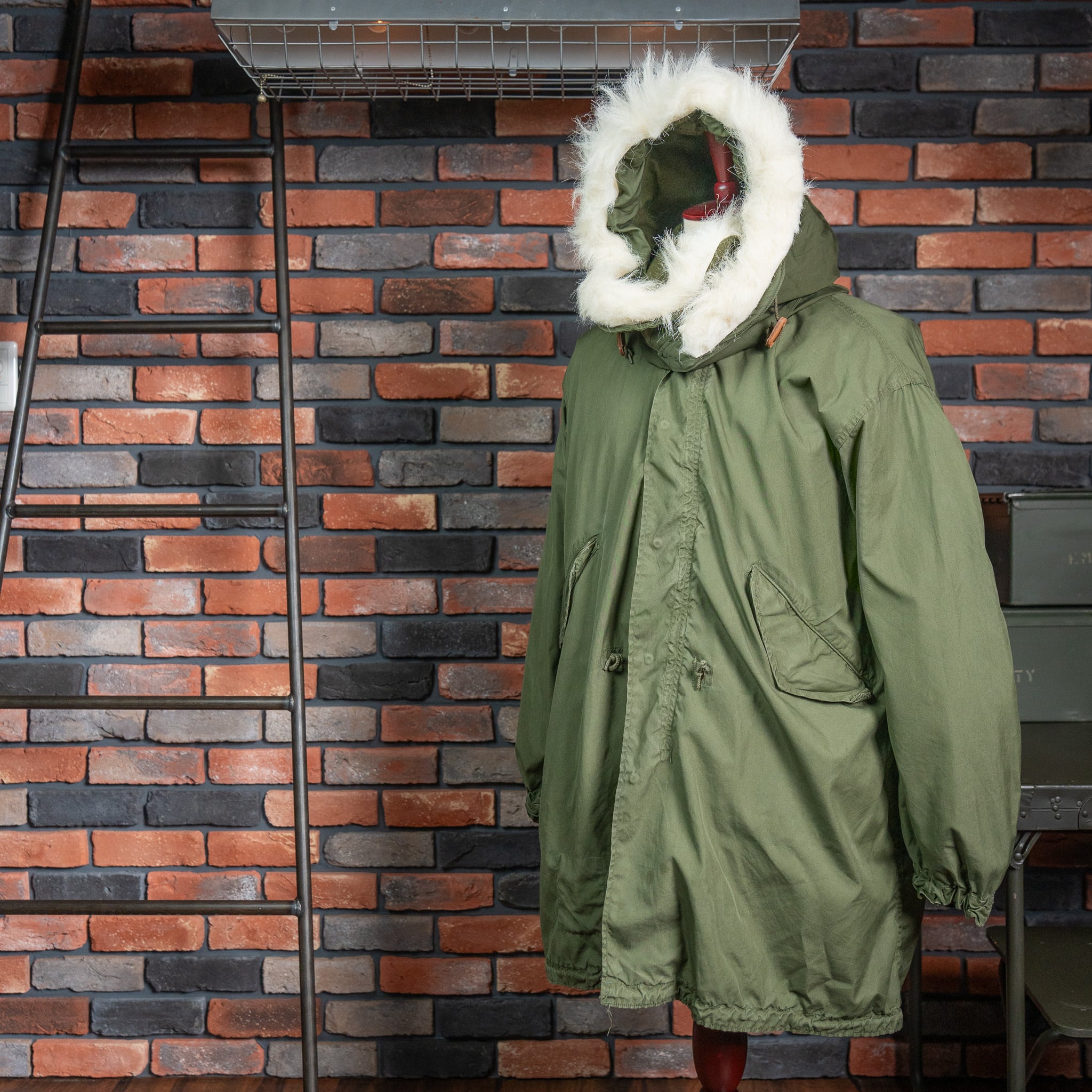 SMALL】Black Zipper U.S.Army M-65 Field Parka Full Set アメリカ軍