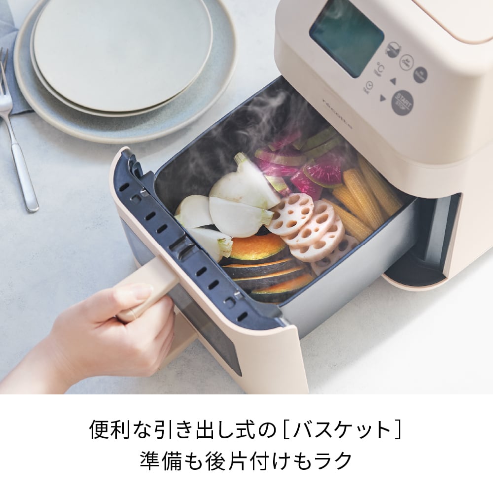 ノベルティ付き】レコルト ハイスチームエアーオーブン / ナチュラル