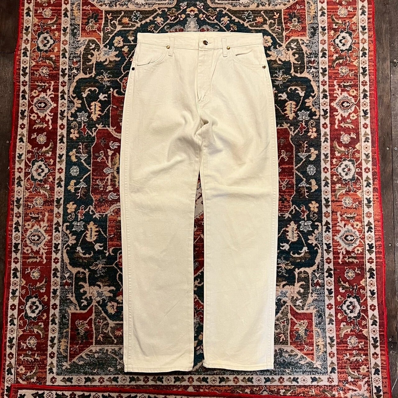 90s USA製 Wrangler ラングラー ホワイト デニムパンツ W32 L32 W84cm