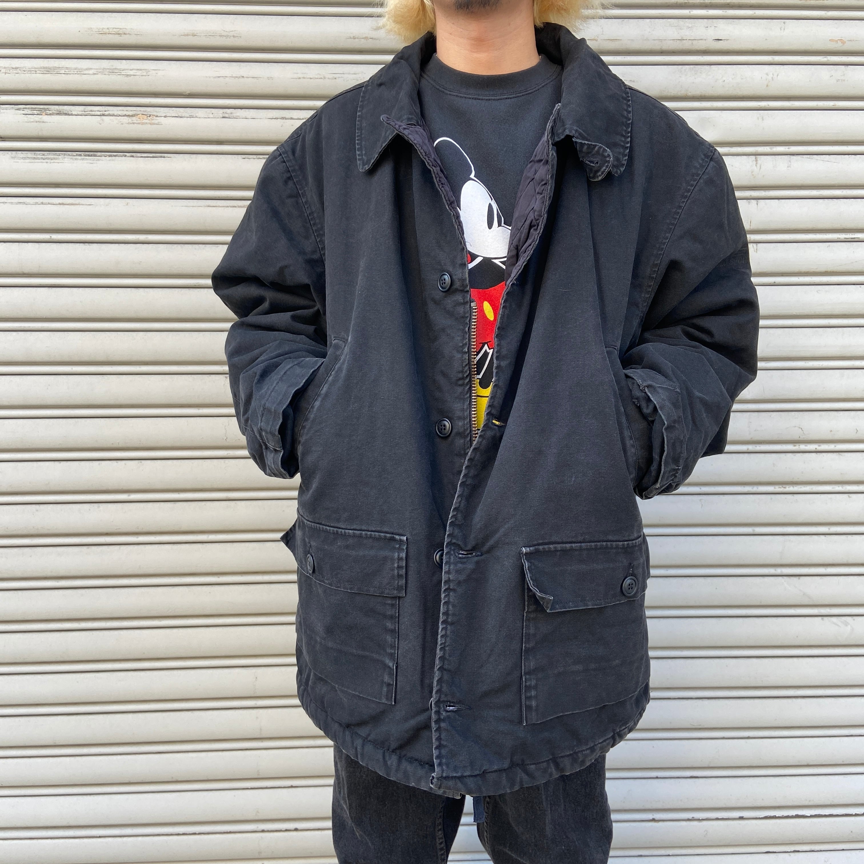 90s USA製 ポロスポーツ ダック地ハンティングジャケット ブラック XL