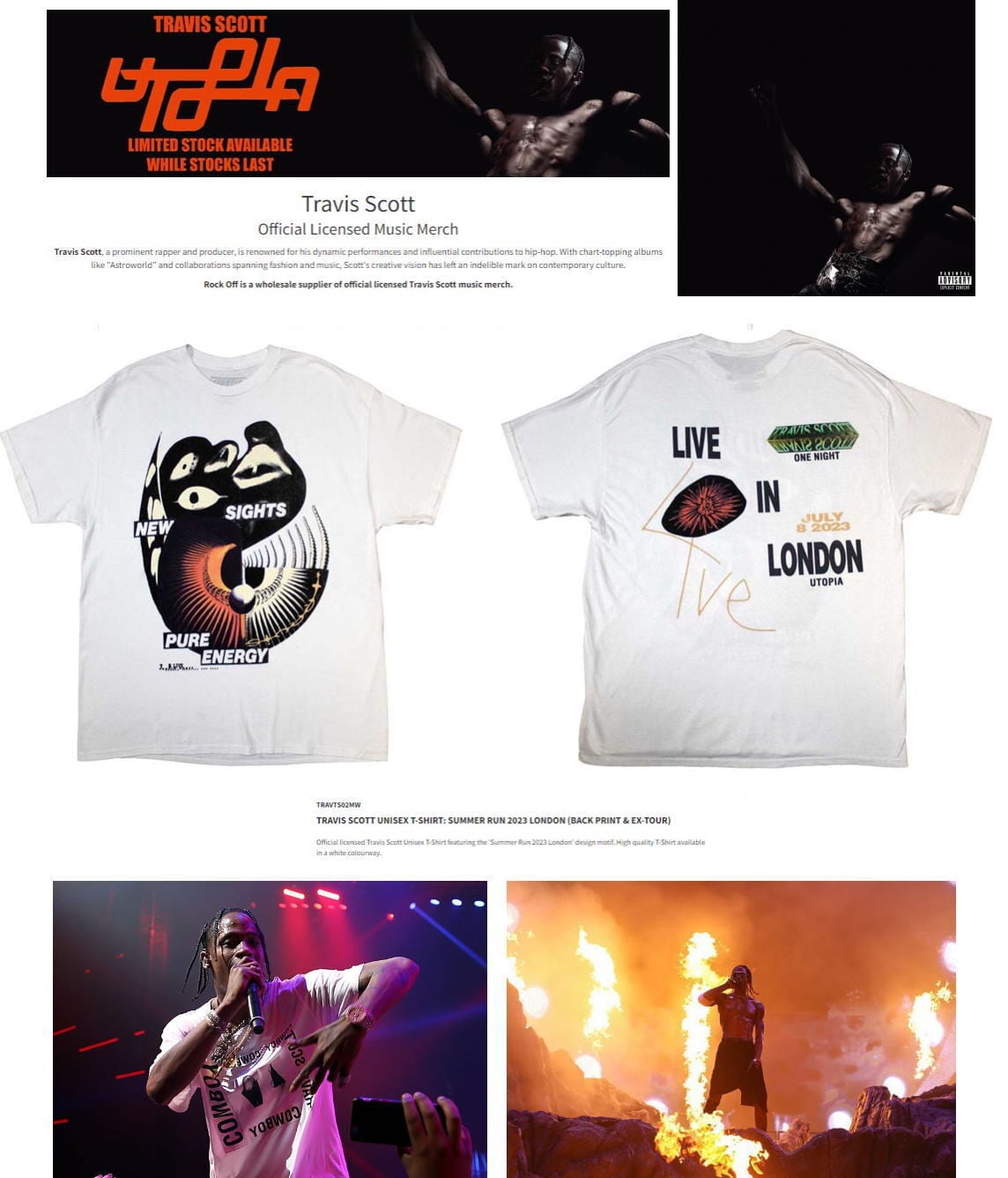 送料無料】トラビススコット ライセンス ロンドンツアーライブ