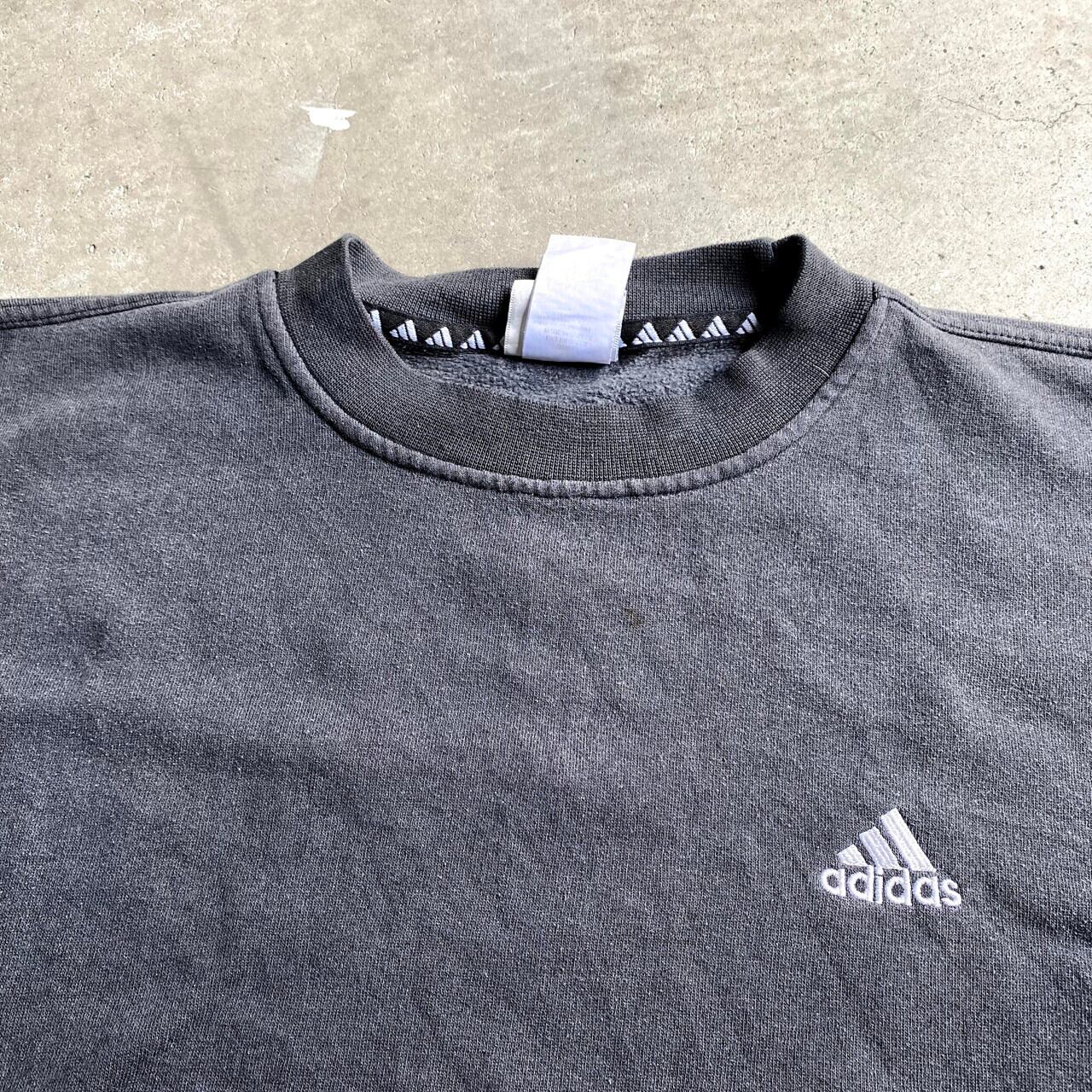 90年代 adidas アディダス ワンポイントロゴ 刺繍 スウェット