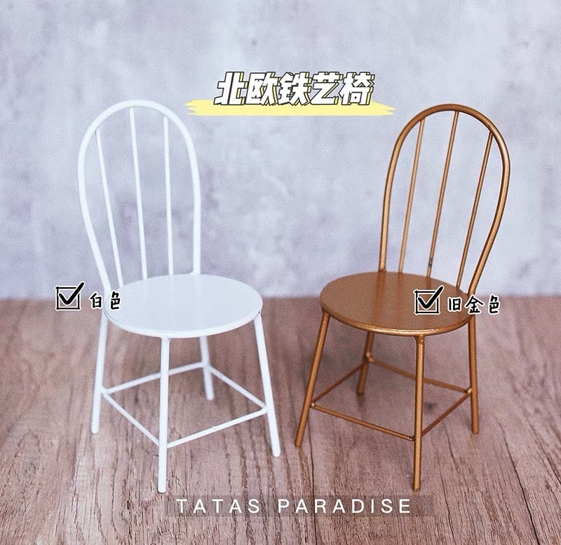 撮影用！イス 椅子 家具 ミニチュア 小物 用具 模型 BJD 1/3 1/4 球体