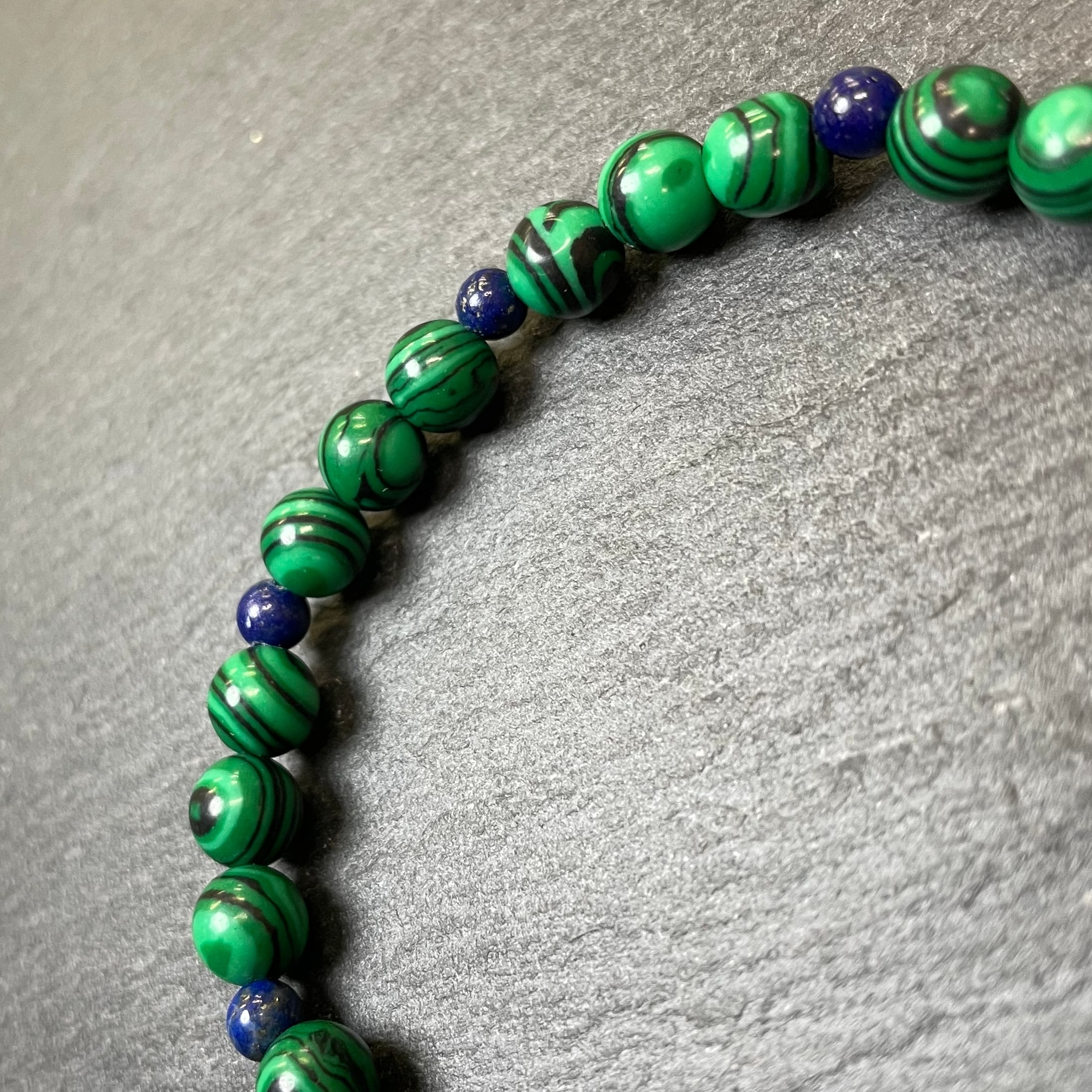 ラピスラズリ × マラカイト ブレスレット 天然石 | GAMAMA STONE
