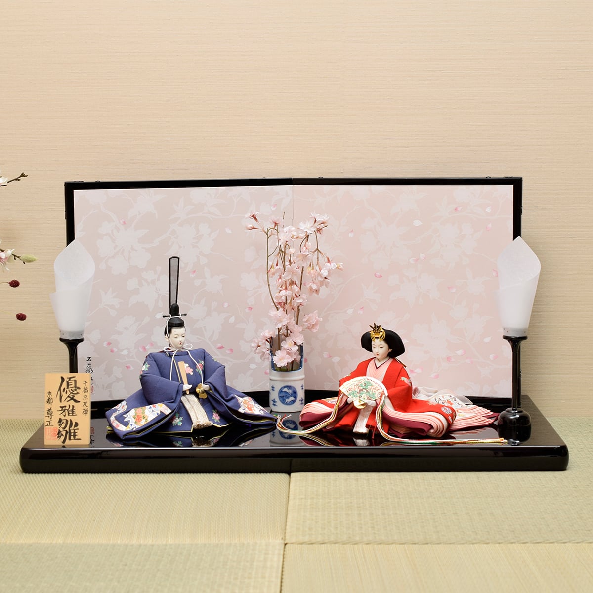 雛人形 親王飾り【金彩貝桶】片岡尊正｜京都｜高級｜手描友禅