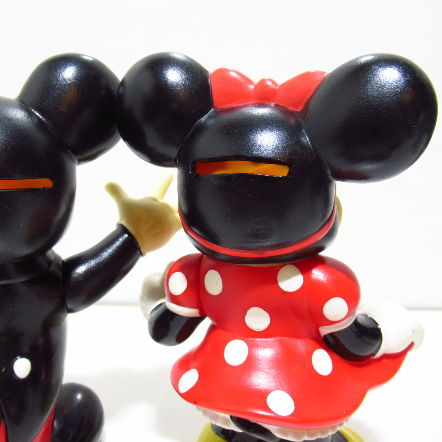 ディズニー ミッキーマウス＆ミニーマウス ソフビ貯金箱 [&2