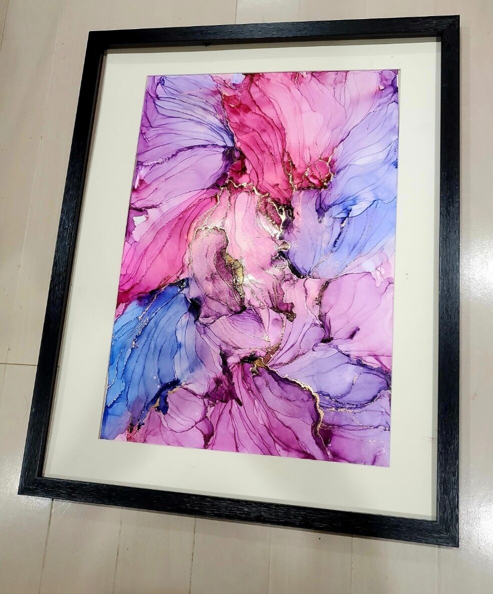 アルコールインクアートオーダー制作 フリーA2サイズ | あとりえ 虹心~nico