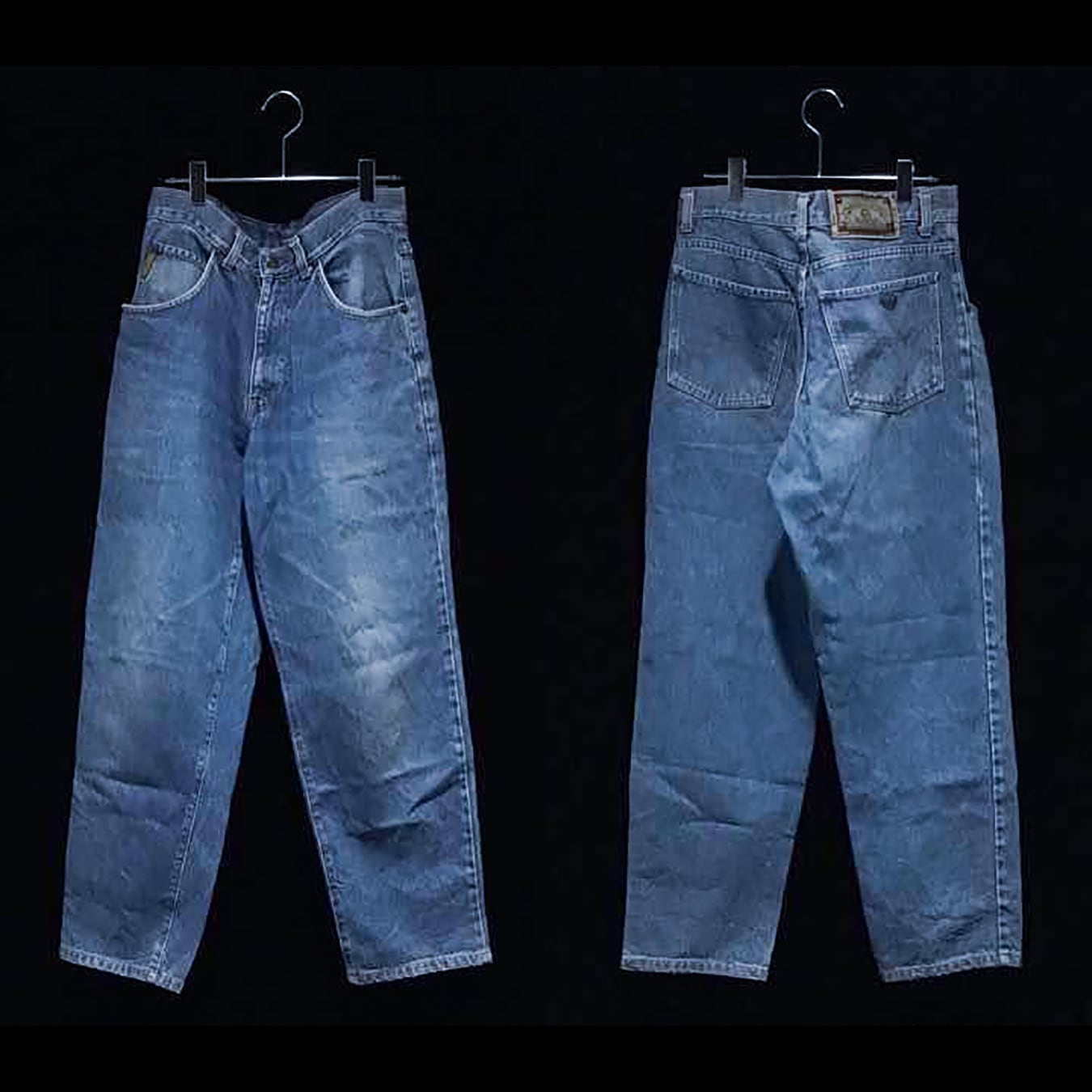 Old ARMANI JEANS】 80s-90s ARMANI JEANS wide tapered denim pants