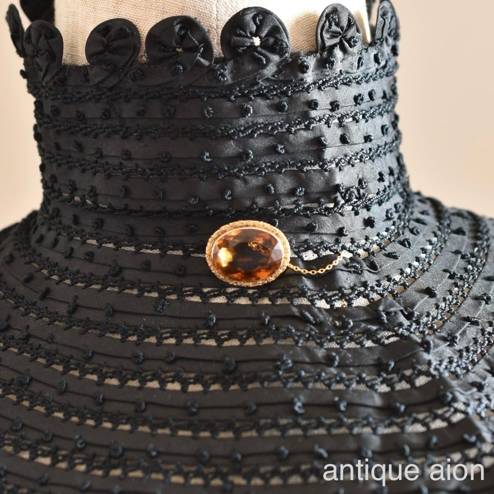 英国アンティーク 19世紀後期頃 ヴィクトリア朝時代 9金 天然シトリン