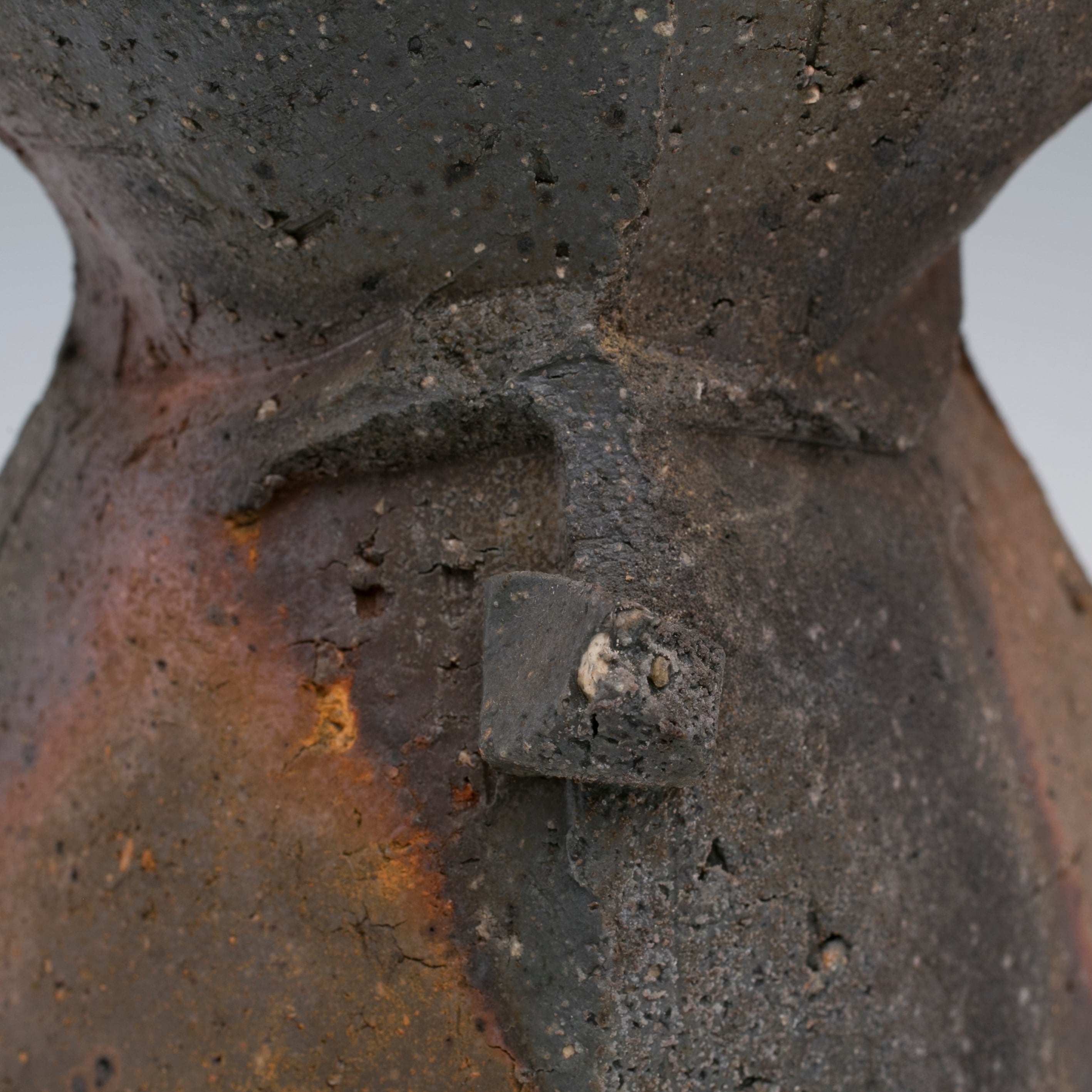 備前焼 花入 耳付 双耳 隠崎隆一 花瓶 花器 共箱 茶道具 茶会 床飾り