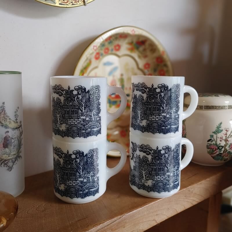 ミルクガラス ヘーゼルアトラス Hazel Atlas マグカップ コーヒー