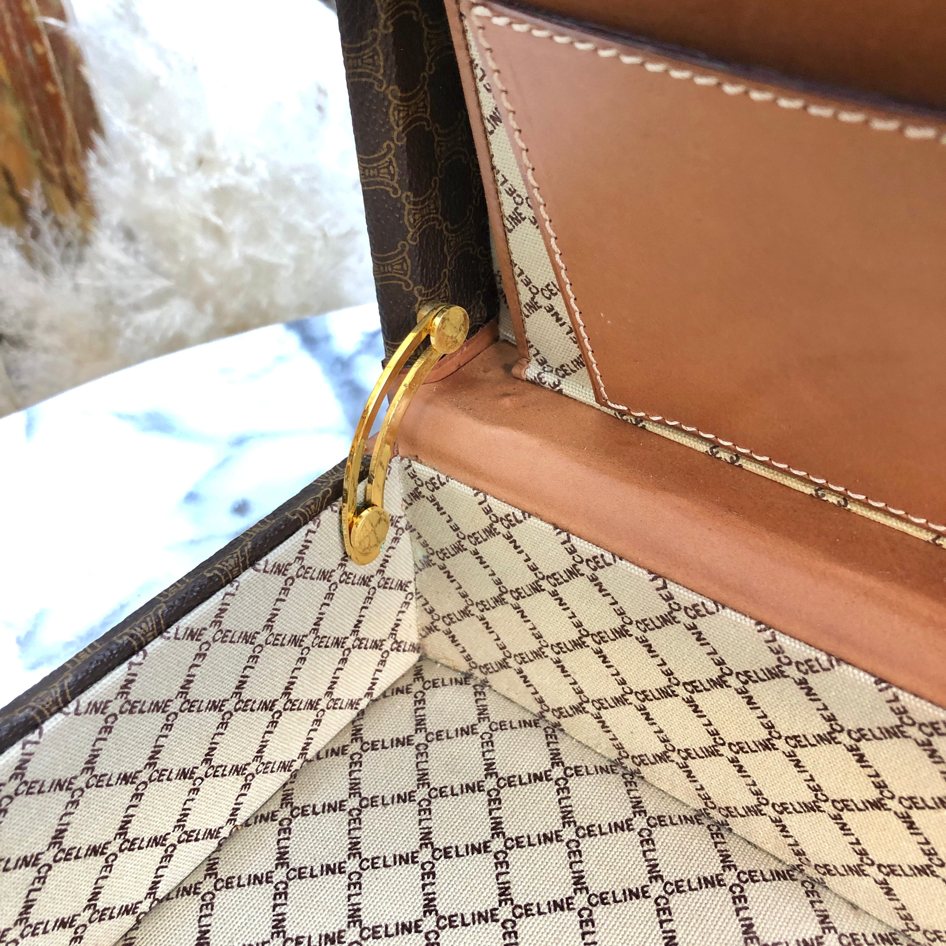 CELINE セリーヌ マカダム トランク ブリーフケース ダイヤルロック