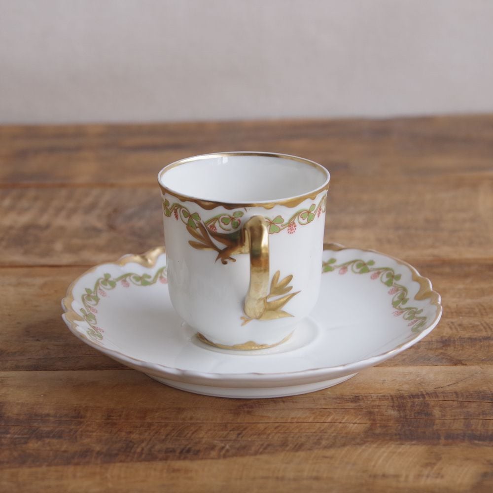 フランス アンティーク 食器 陶器 リモージュ アビランド クローバー柄