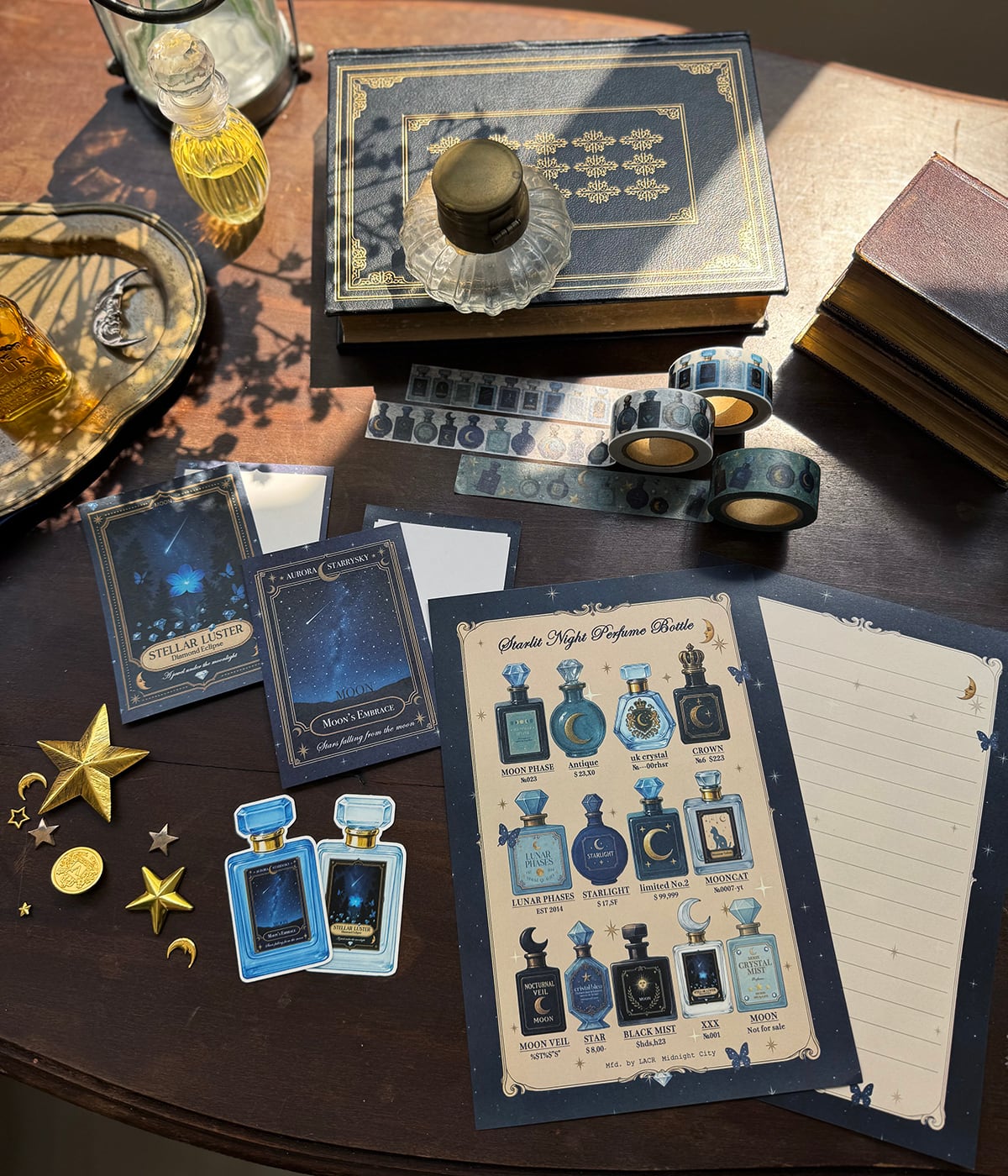 レターセット・便箋】星空香水瓶 標本柄 レターセット | LALA CloveR
