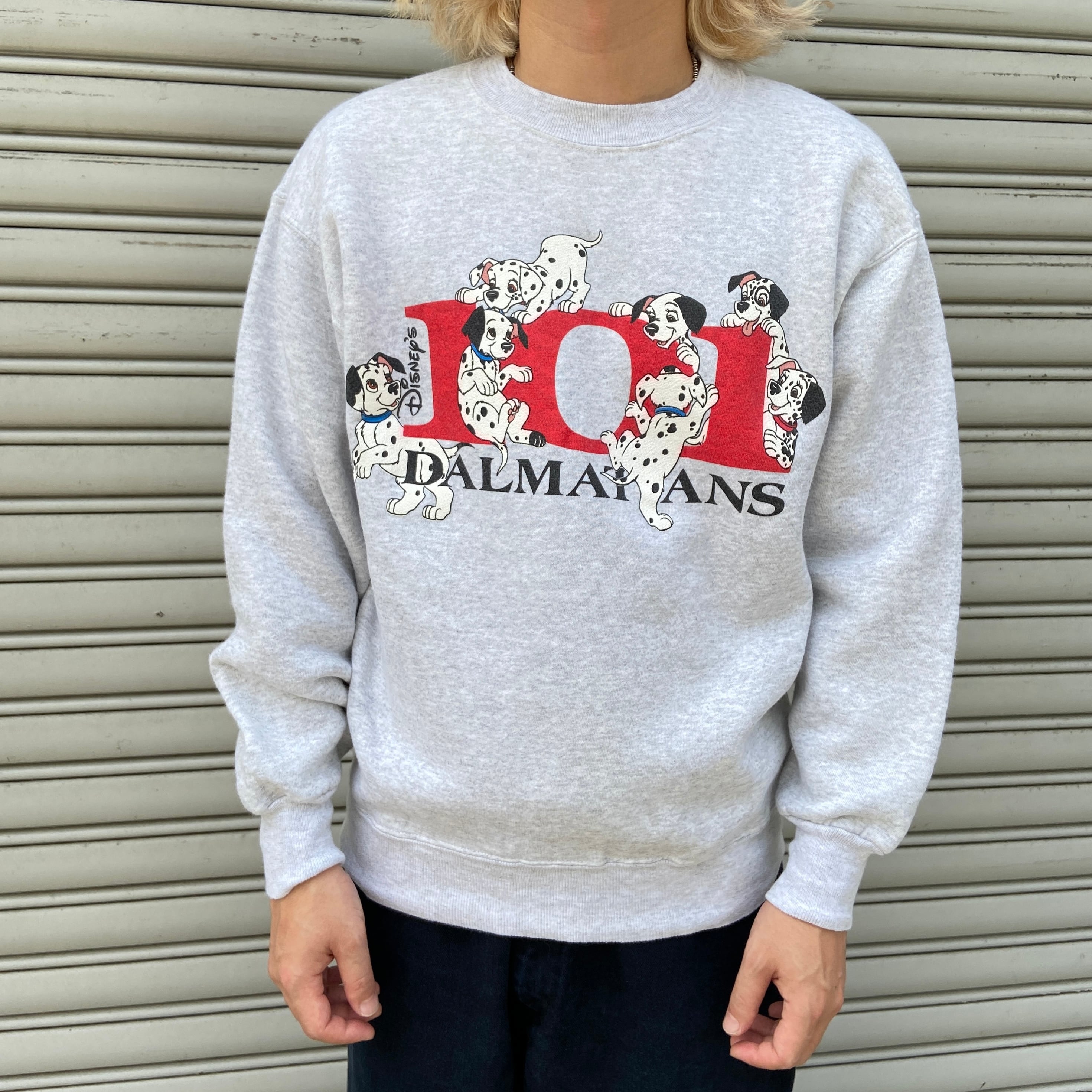 90s USA製 ディズニー 101匹わんちゃん キャラクタースウェット M