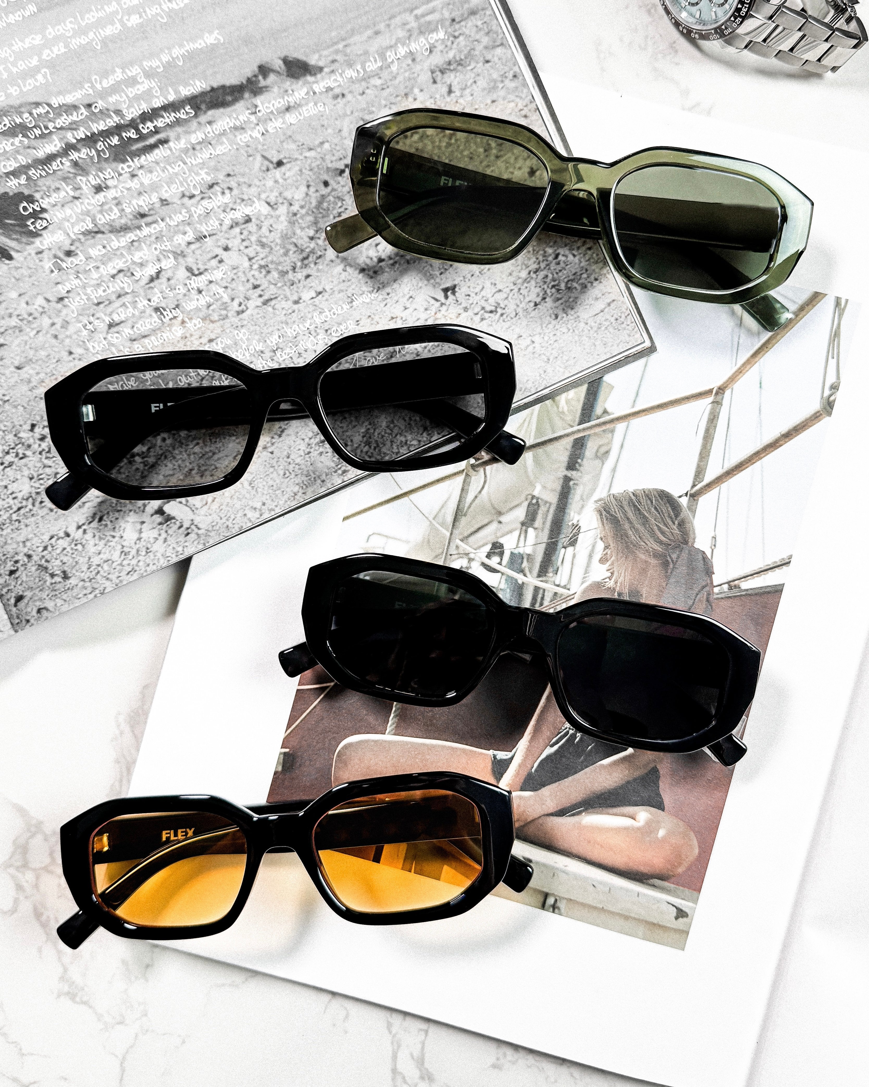 4colors】box square 4 sunglasses | FLEX公式｜SNSで話題のアイウェア