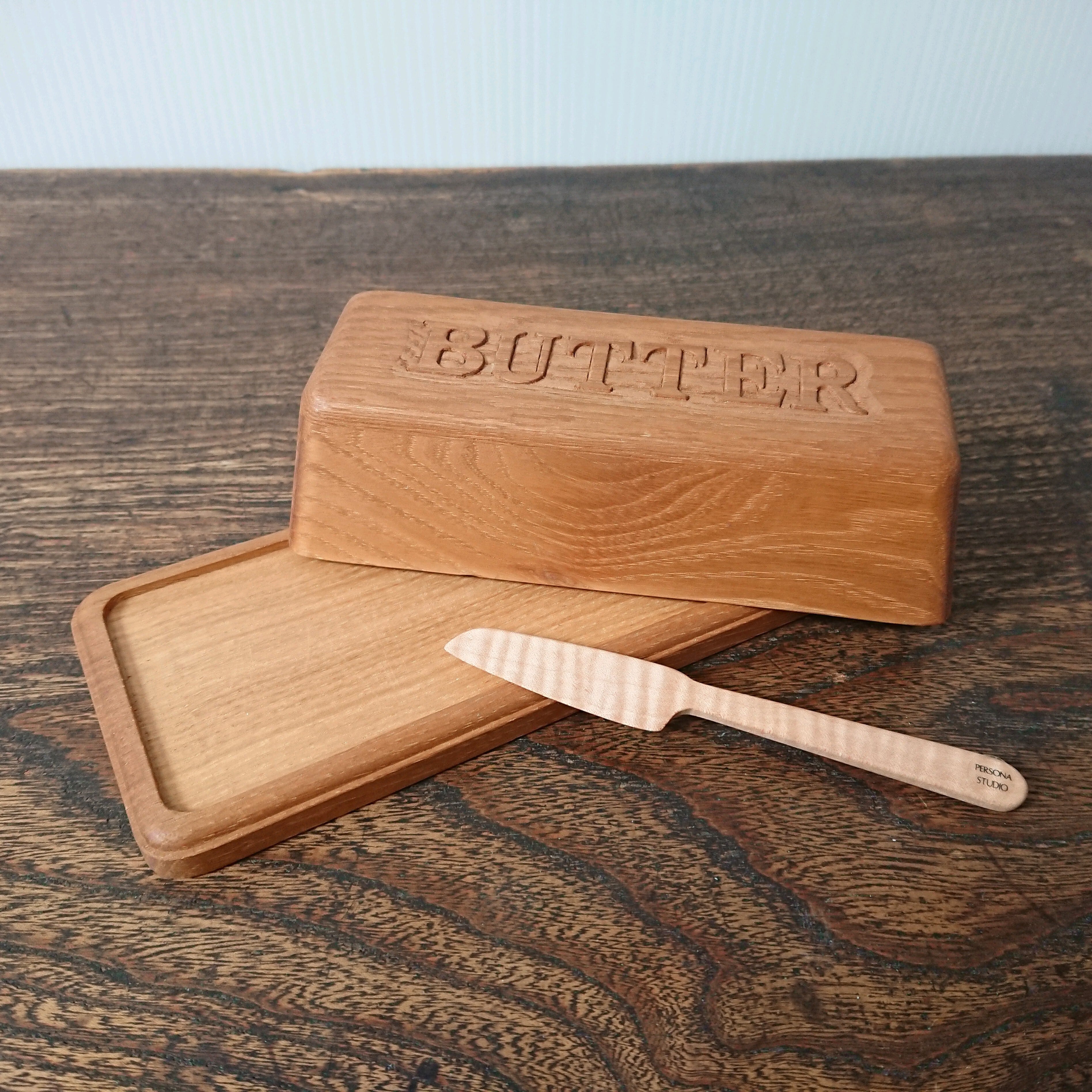 木工作家 三谷龍二 バターケース&ナイフ 稀少初期作 ペルソナシタジオ