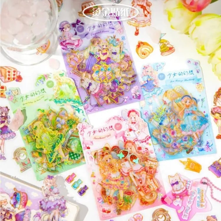 ゆめかわ☆女の子とスイーツのシール | select momo˚✧紙もの癒し店✧。