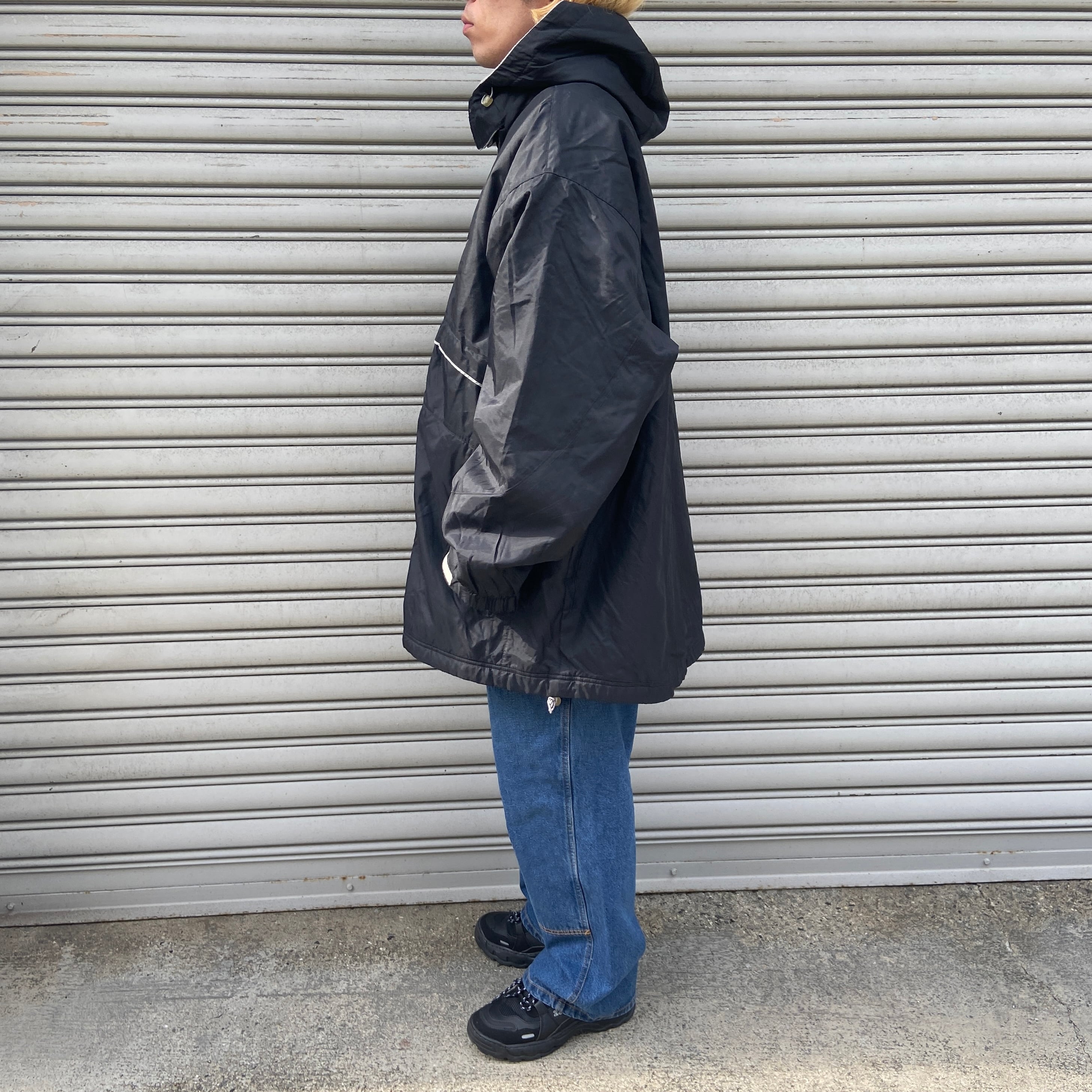 送料無料』NIKE 00s フード付中綿ナイロンジャケット ライナーフリース