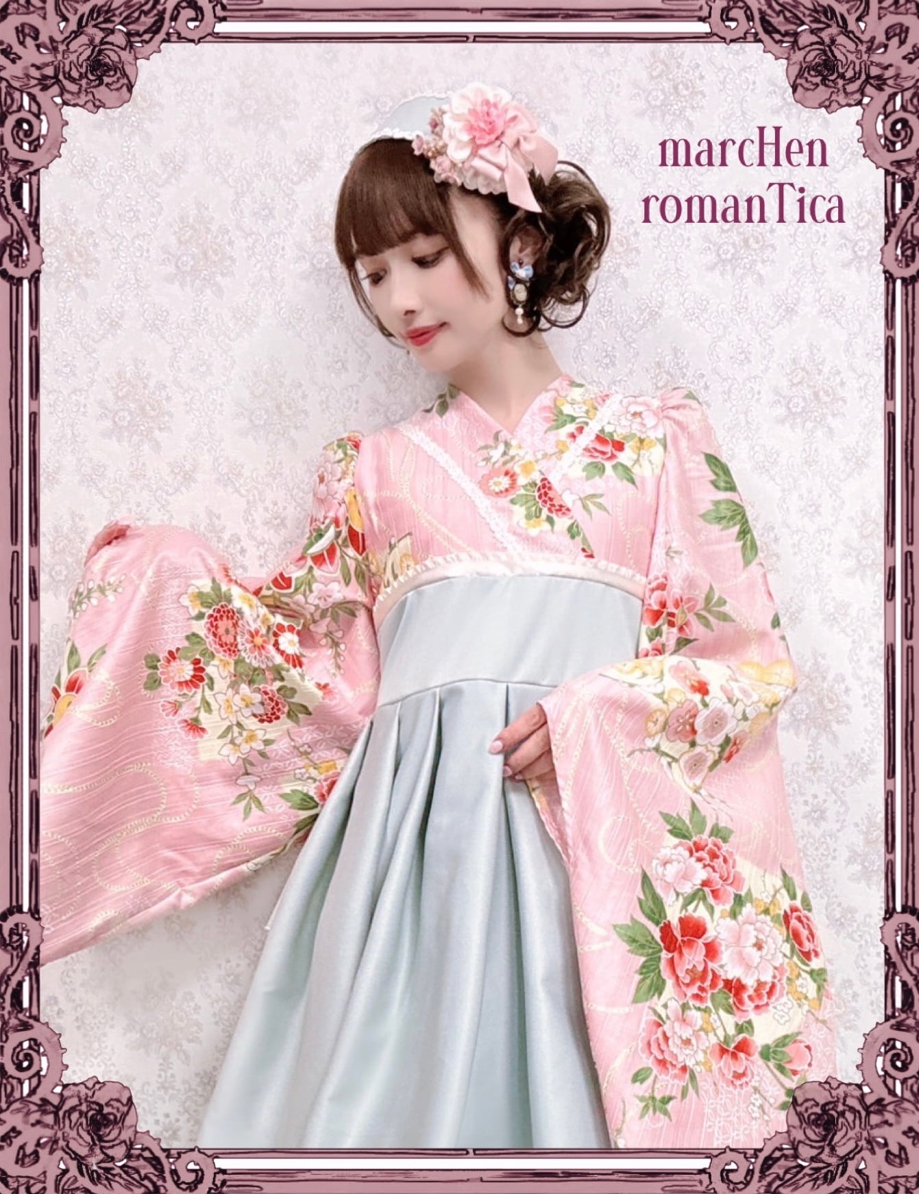 Mayukaちゃんコラボカラー】大和撫子袴風ワンピース | marcHenromanTica