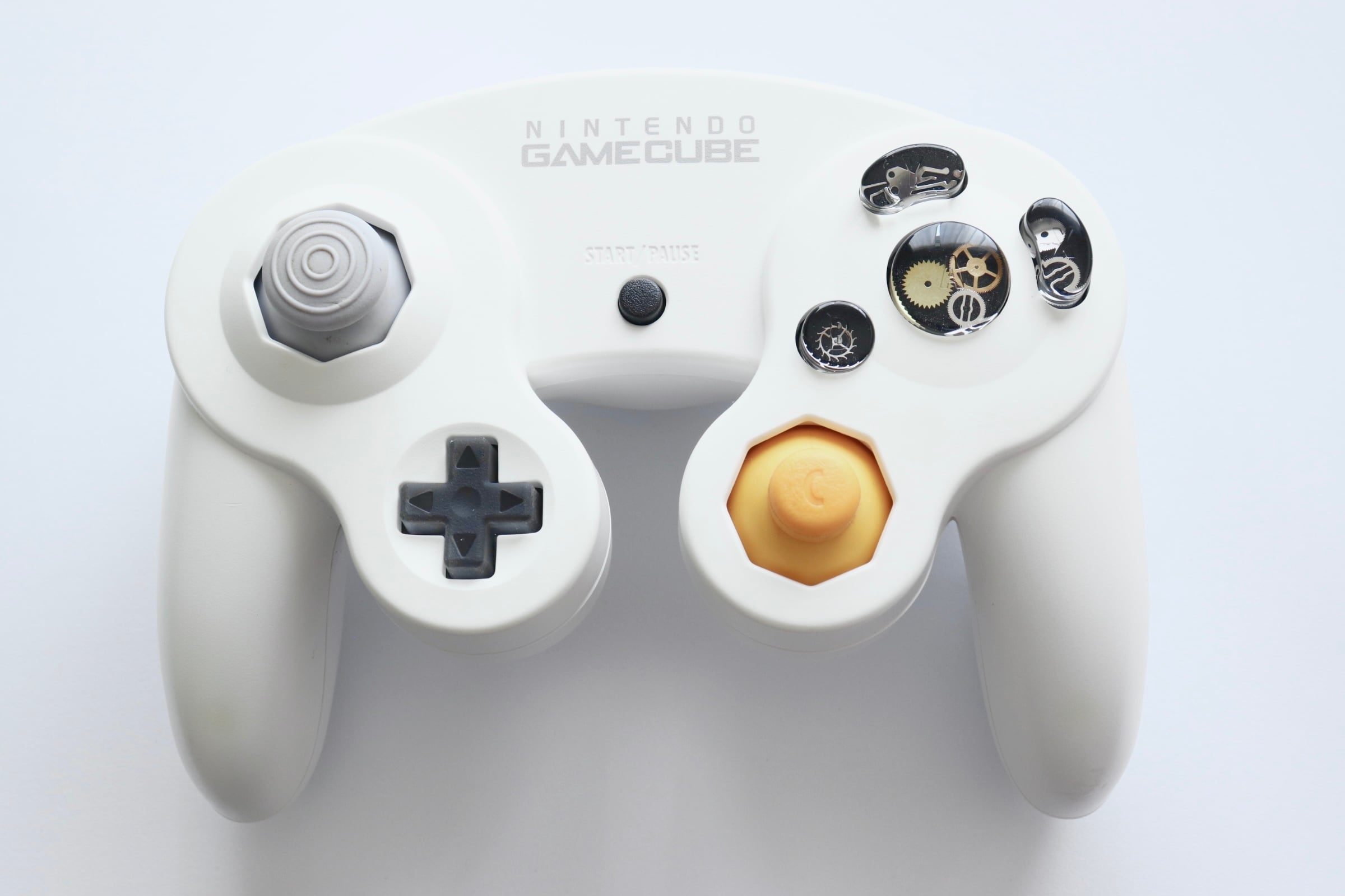 カスタムGCコンボタン(ABXY,start,十字)歯車ブラック | e-Room