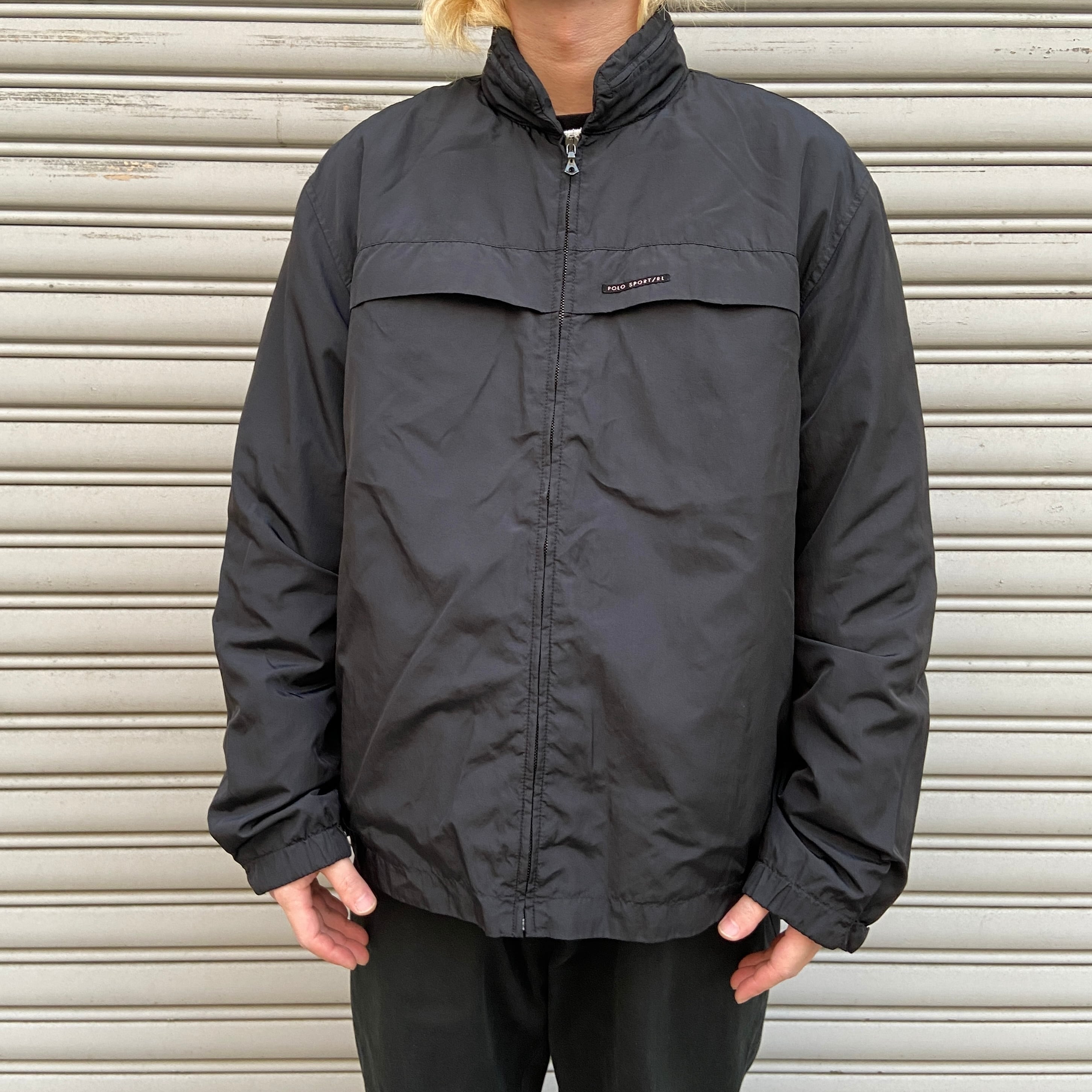 90s ポロスポーツ ナイロンジャケット ラルフローレン ブラック L