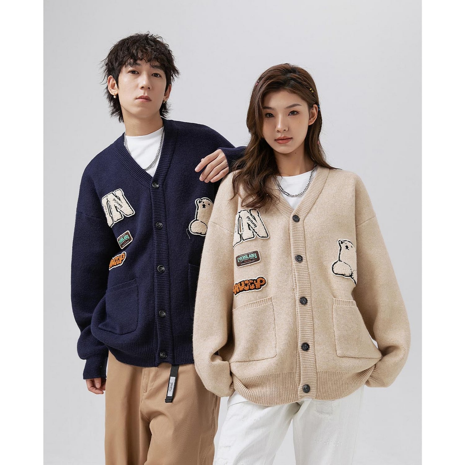 ストリート 白熊 カーディガンセーター T1221 | wshot