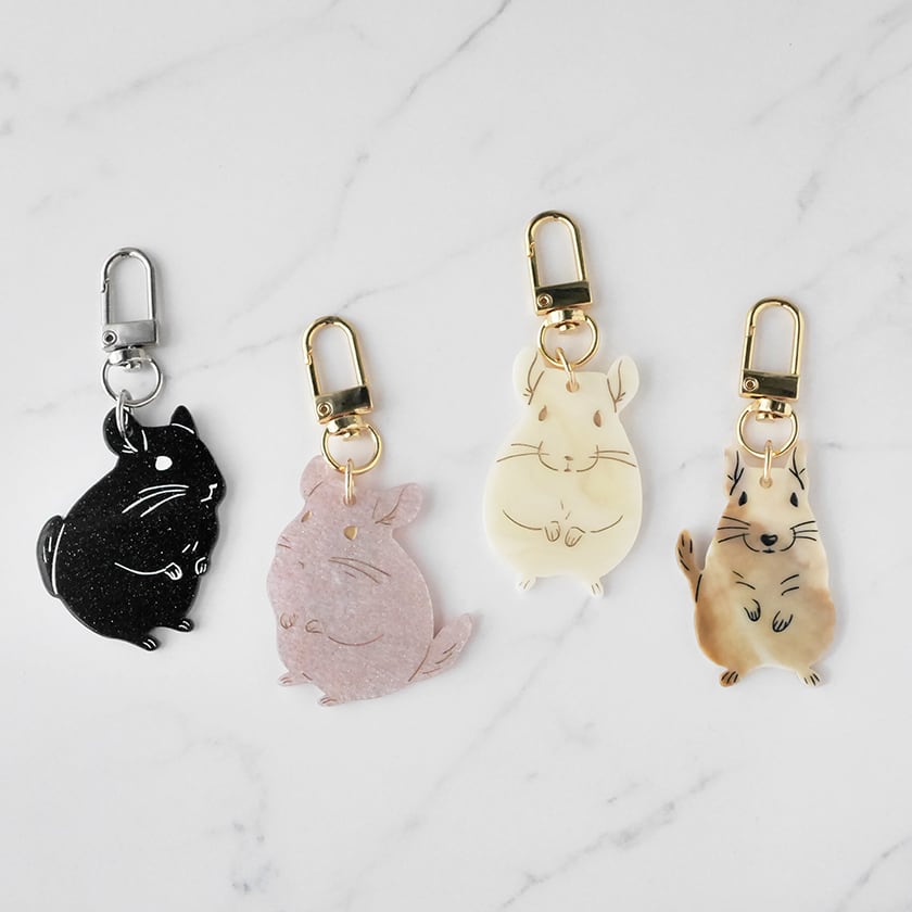アクリルキーチャーム | チンチラ雑貨MarkCrown｜チンチラモチーフの