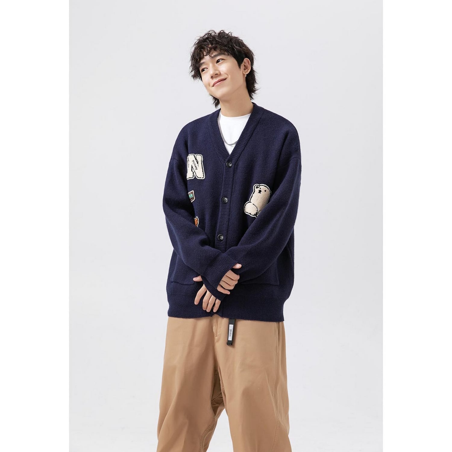 ストリート 白熊 カーディガンセーター T1221 | wshot