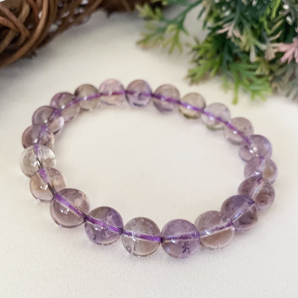 アメトリンブレスレット 約 8mm玉 調和 統合 癒し 自身の能力を最大限