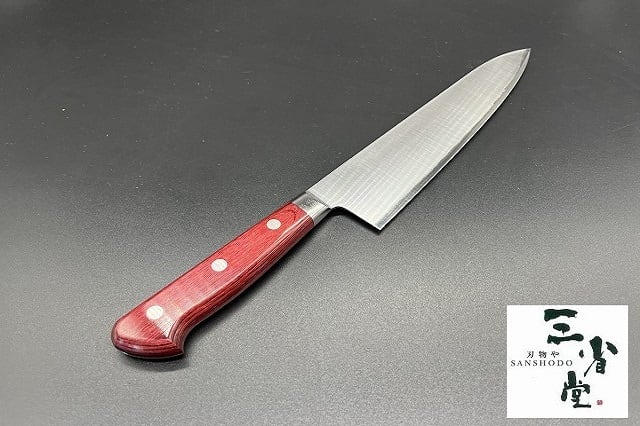 牛刀 高村刃物製作所製 粉末ハイス鋼 三層 口金付 210mm(Gyuto by
